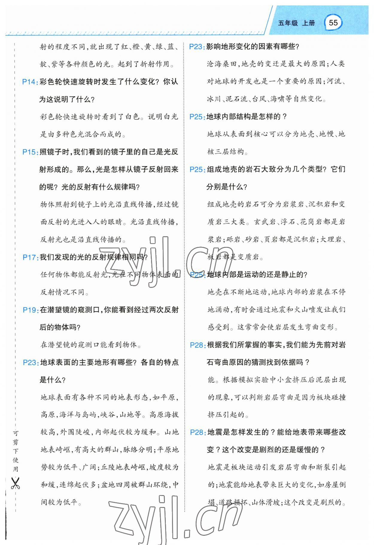 2023年名師面對面先學后練五年級科學上冊教科版 第2頁