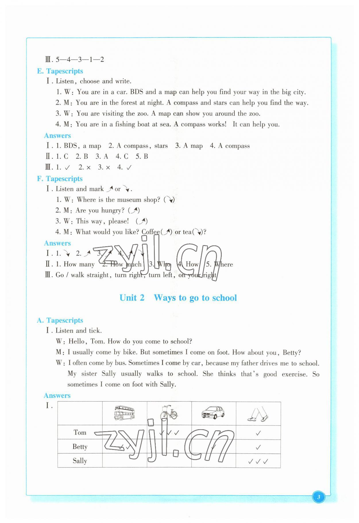 2023年學(xué)能評(píng)價(jià)六年級(jí)英語(yǔ)上冊(cè)人教版 參考答案第3頁(yè)