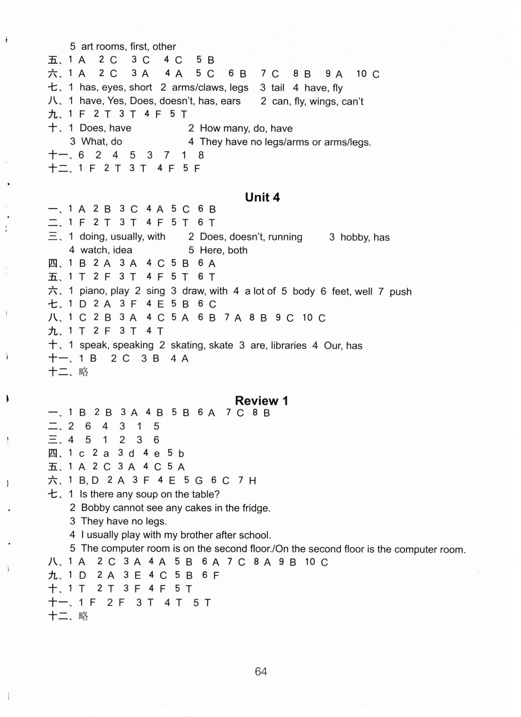 2023年課課練小學(xué)英語(yǔ)活頁(yè)卷五年級(jí)上冊(cè)譯林版 參考答案第2頁(yè)