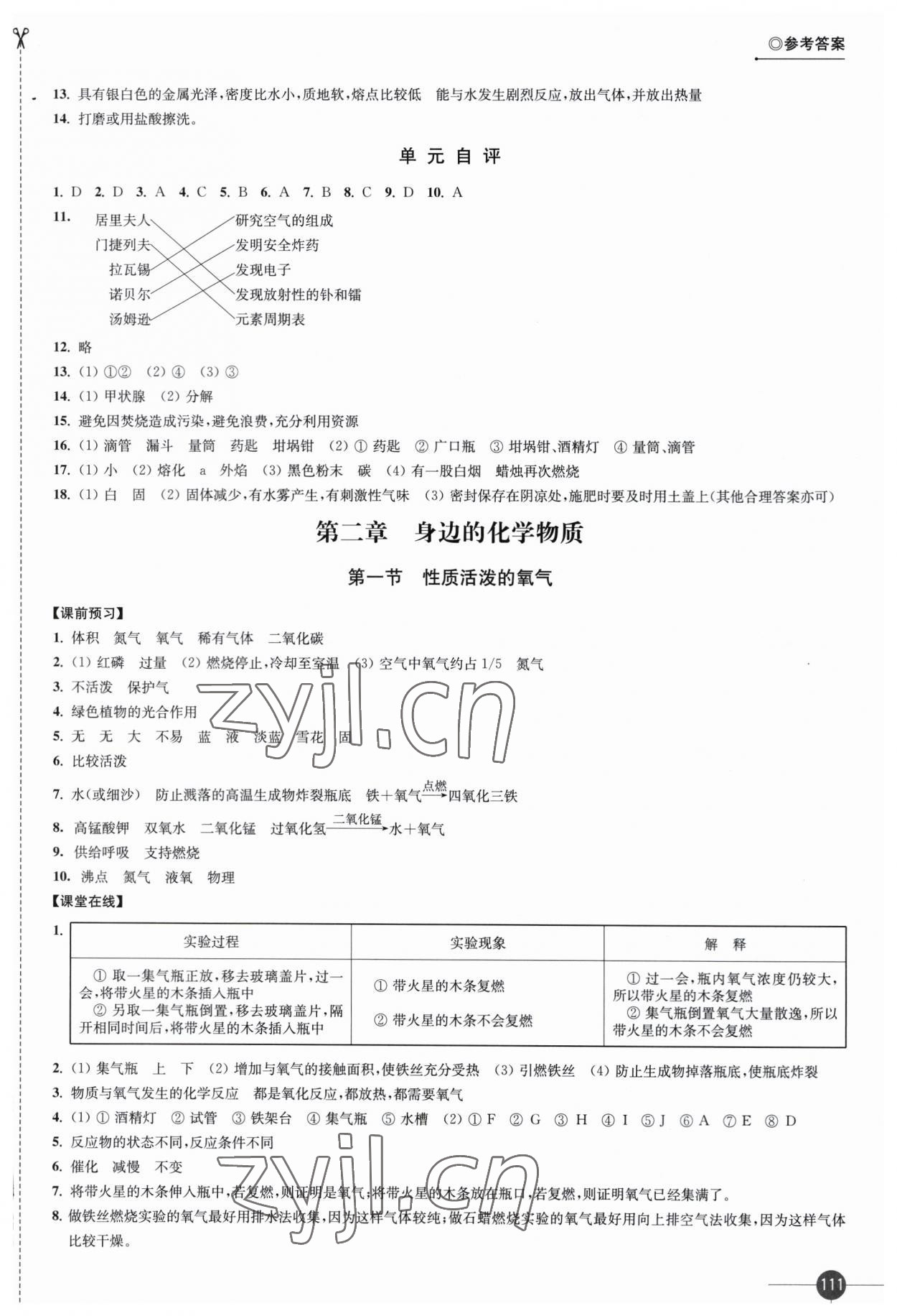 2023年同步练习江苏九年级化学上册沪教版 第3页