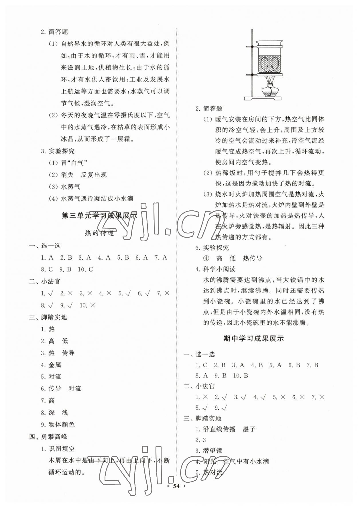 2023年同步练习册分层指导五年级科学上册青岛版 第2页