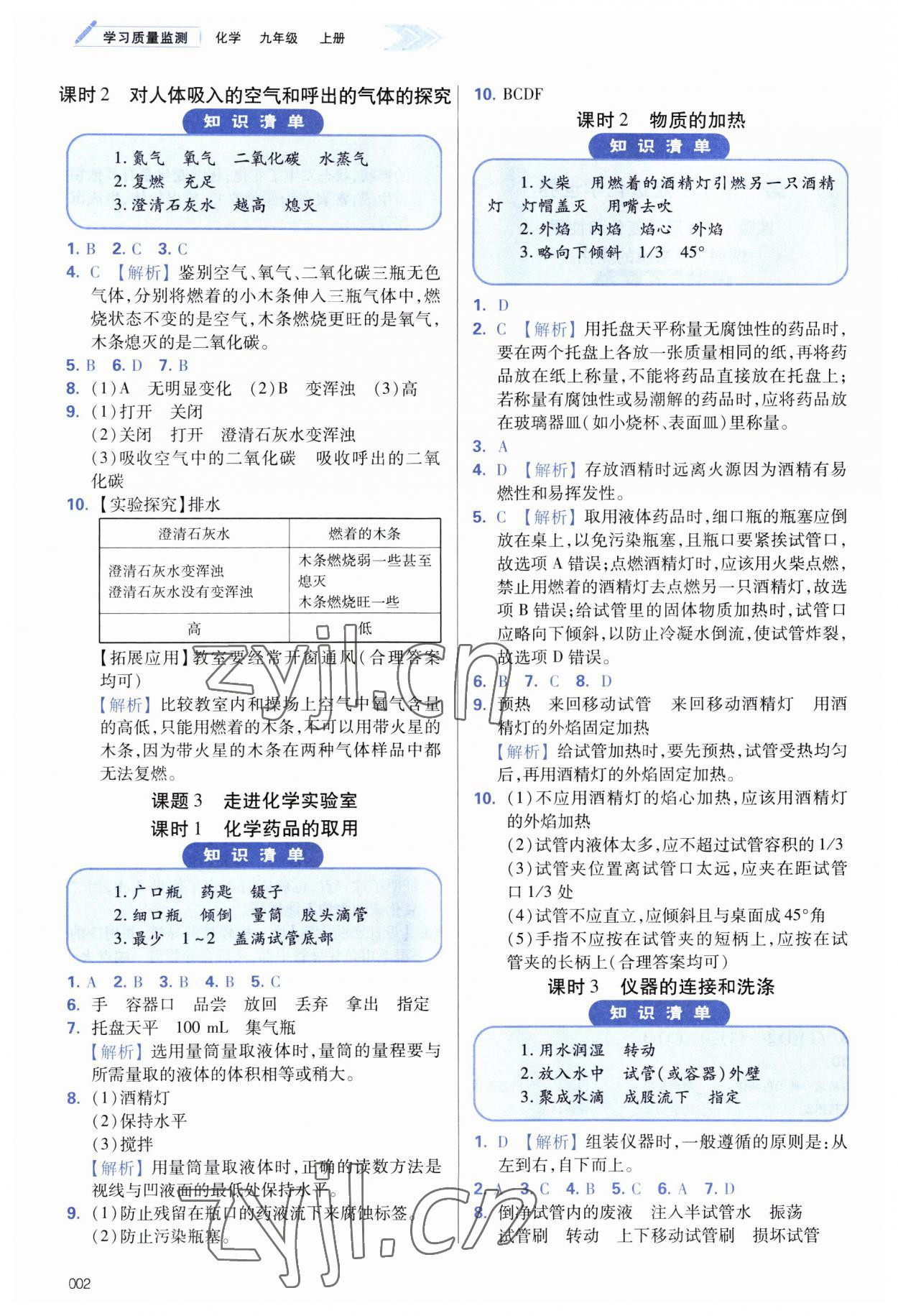 2023年學(xué)習(xí)質(zhì)量監(jiān)測九年級化學(xué)上冊人教版 第2頁