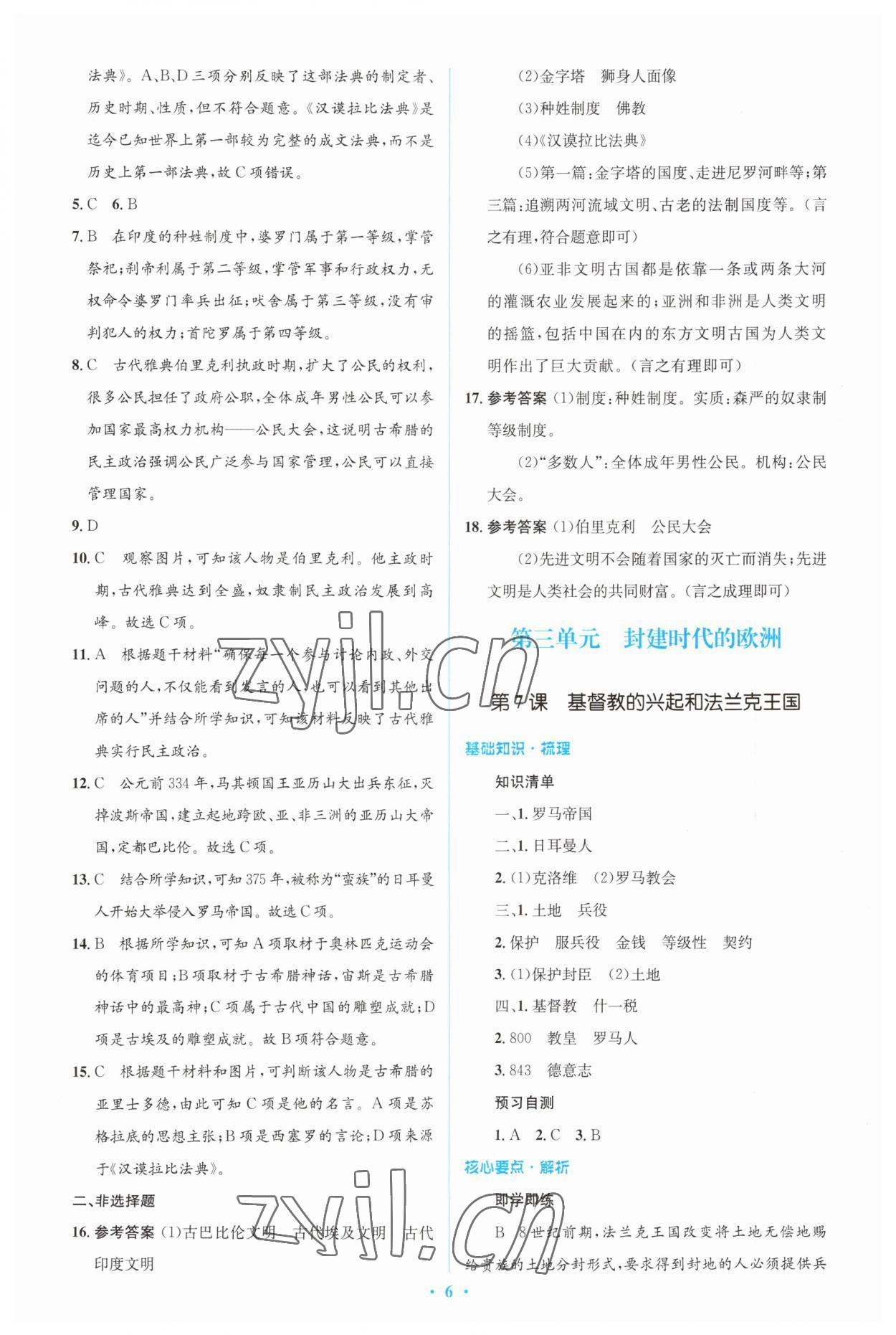 2023年同步解析與測評(píng)學(xué)考練九年級(jí)歷史上冊人教版精編版 第6頁