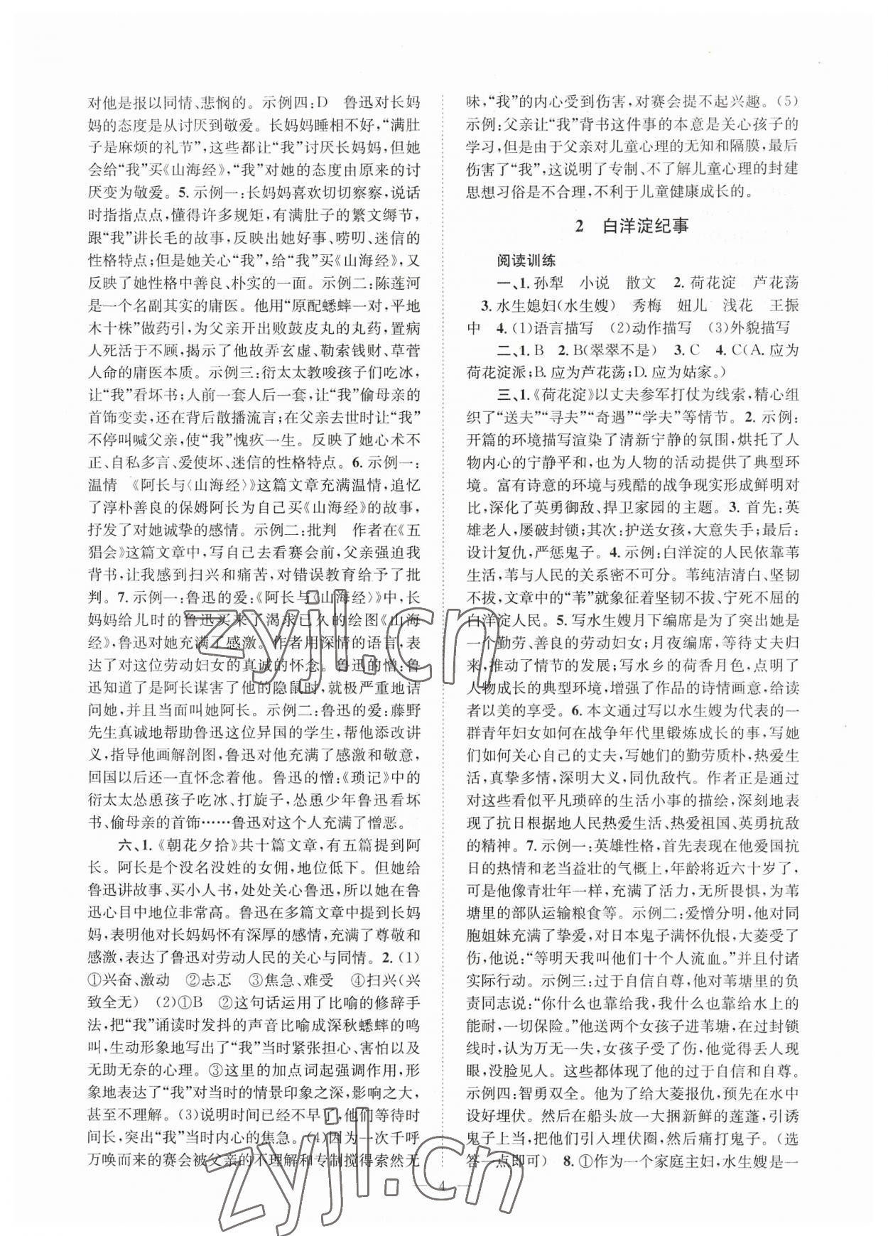 2023年名著閱讀考點(diǎn)精練七年級(jí)語文 第4頁