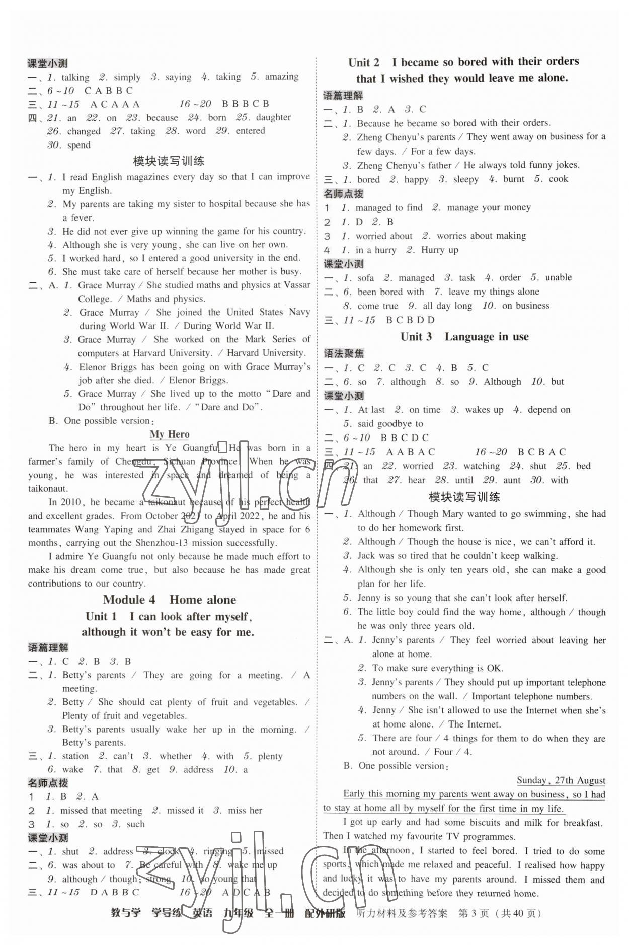 2023年教與學學導練九年級英語全一冊外研版 第3頁