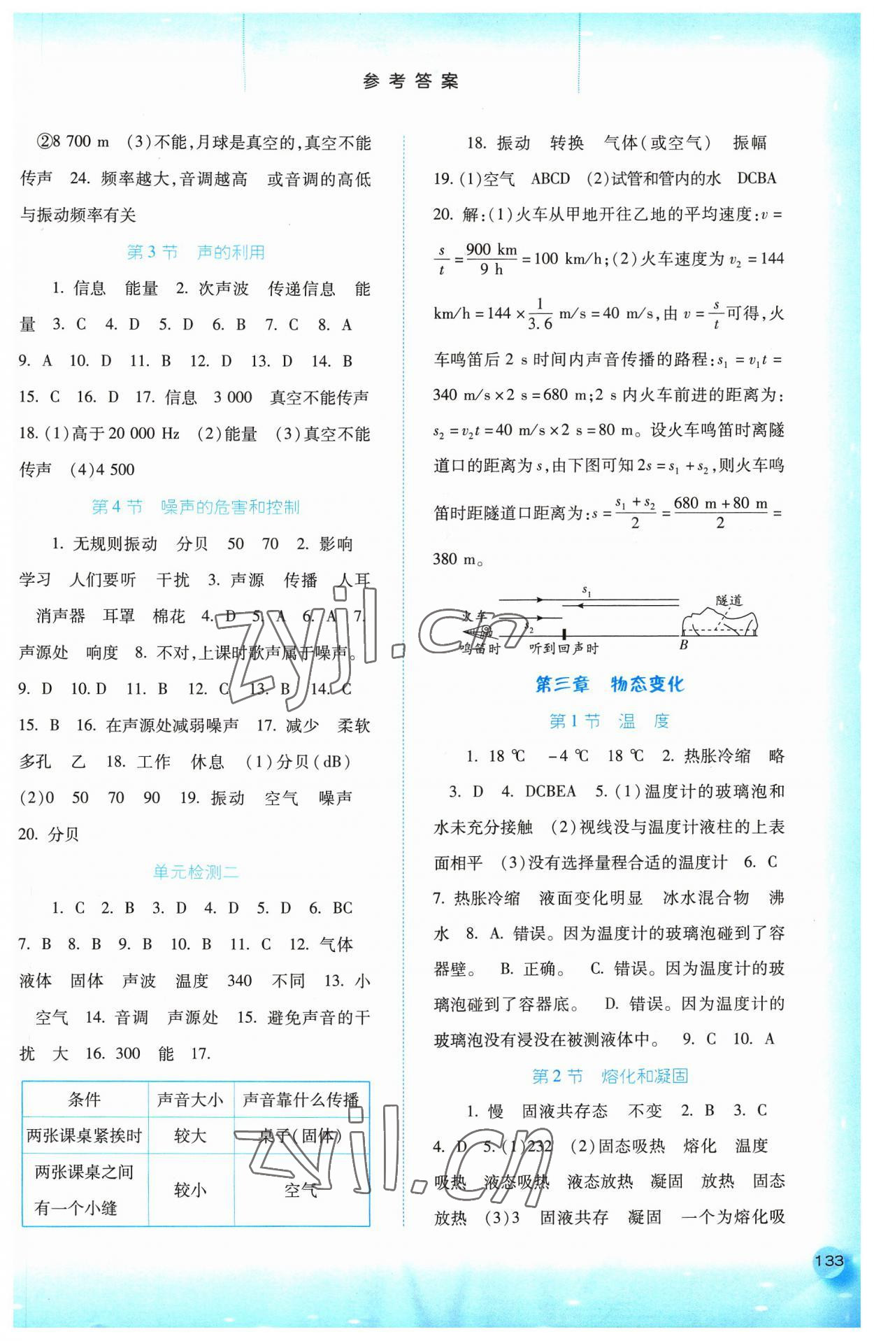 2023年同步训练河北人民出版社八年级物理上册人教版 第3页