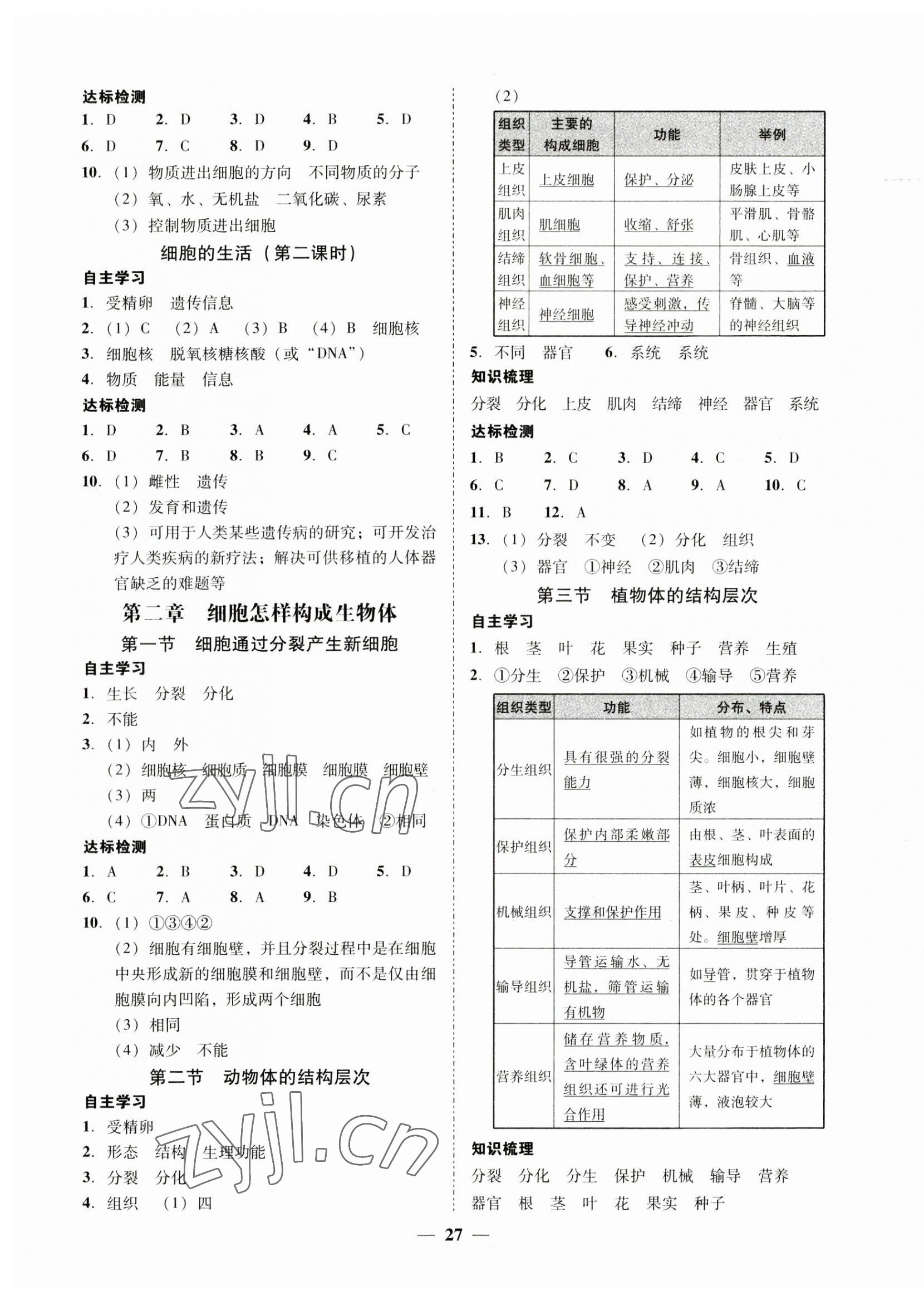 2023年南粤学典学考精练七年级生物上册人教版 第3页