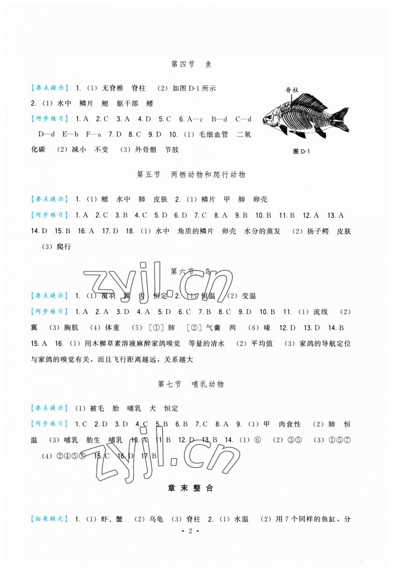 2023年顶尖课课练八年级生物上册人教版 第2页