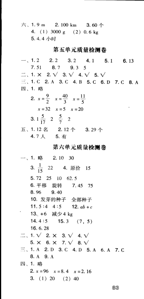 2016年智慧翔夺冠金卷六年级数学下册人教版 第4页