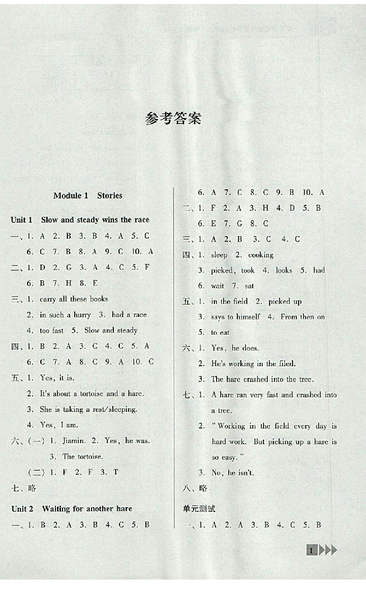 2017年小學(xué)英語(yǔ)雙基同步導(dǎo)航訓(xùn)練六年級(jí)下冊(cè)廣州版 第1頁(yè)