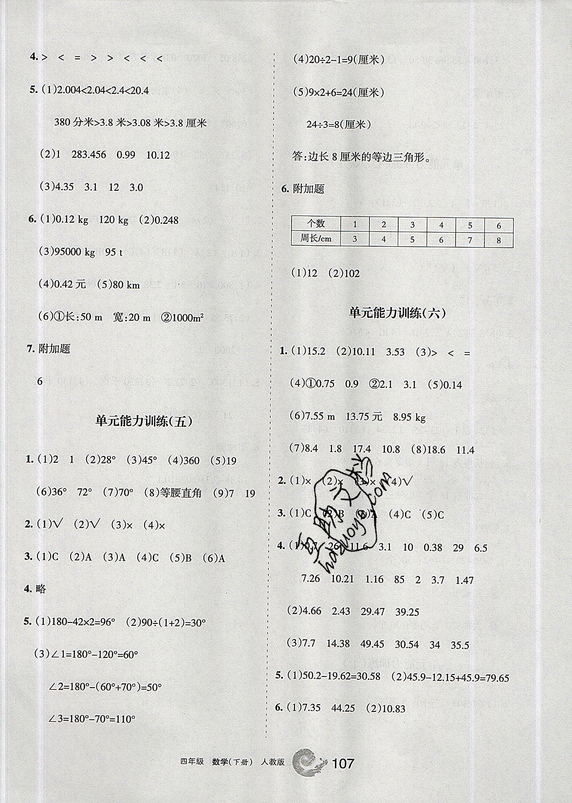 2019學習之友四年級數學下冊人教版 第17頁