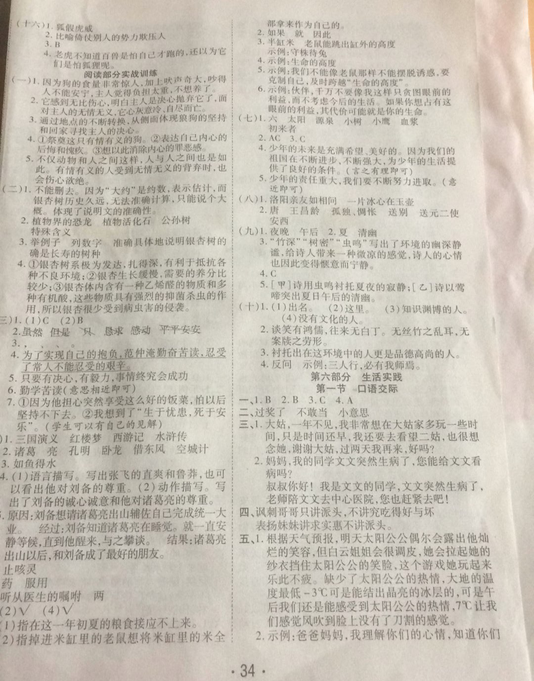 2019年小學畢業升學考前沖刺方案六年級語文下冊邵陽專版 第6頁