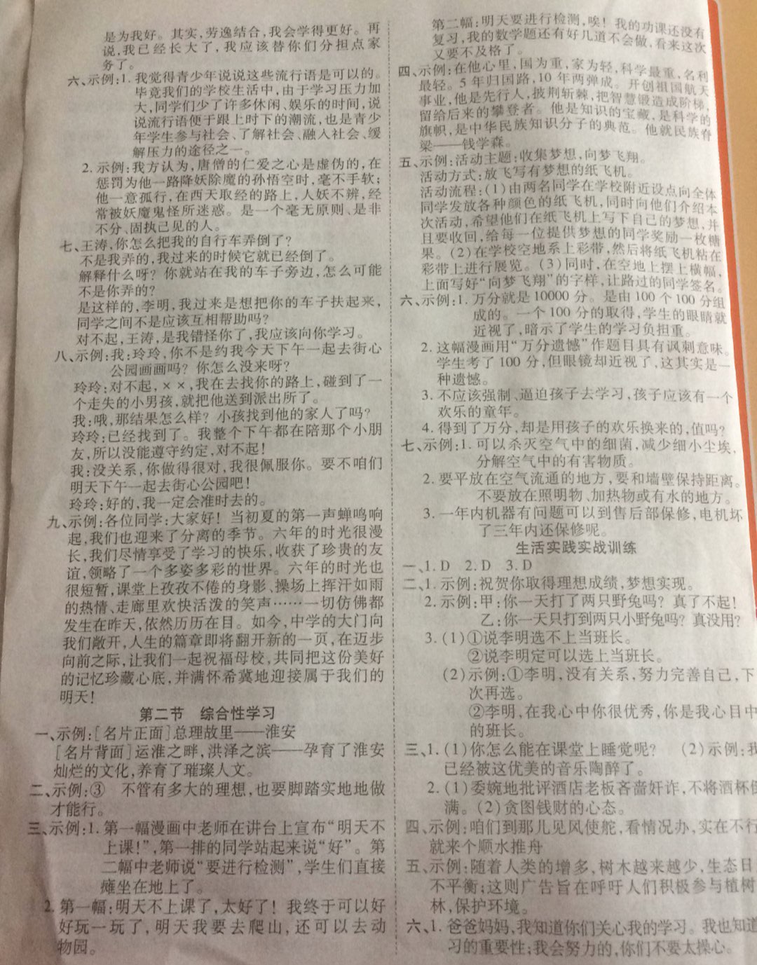 2019年小學畢業升學考前沖刺方案六年級語文下冊邵陽專版 第7頁