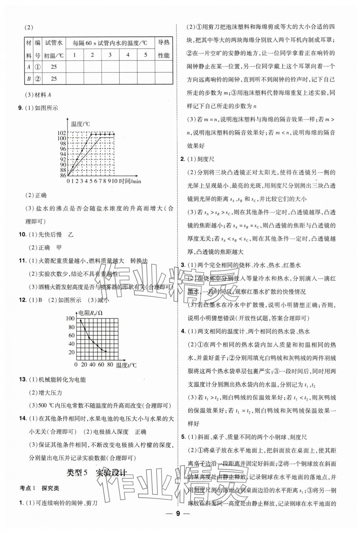 2025年99+1活頁卷中考領(lǐng)航者物理山西專版 第9頁