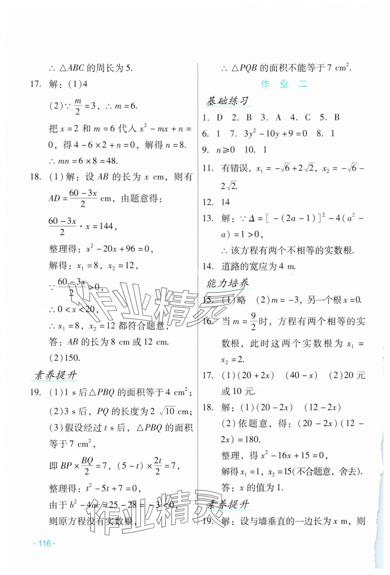 2024年假日数学寒假吉林出版集团股份有限公司九年级人教版 第2页