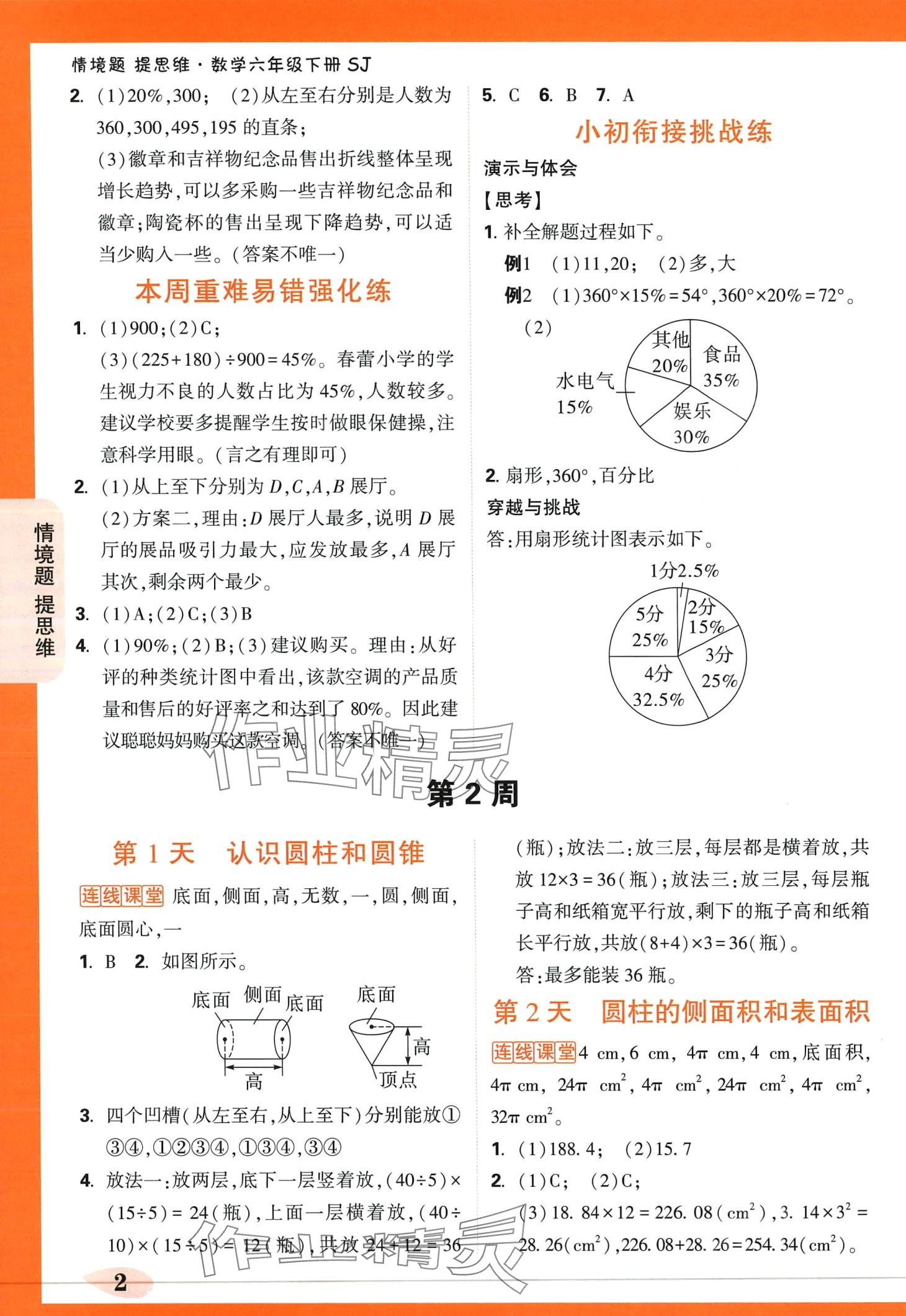 2024年小白鷗情境題六年級數(shù)學(xué)下冊蘇教版 第2頁