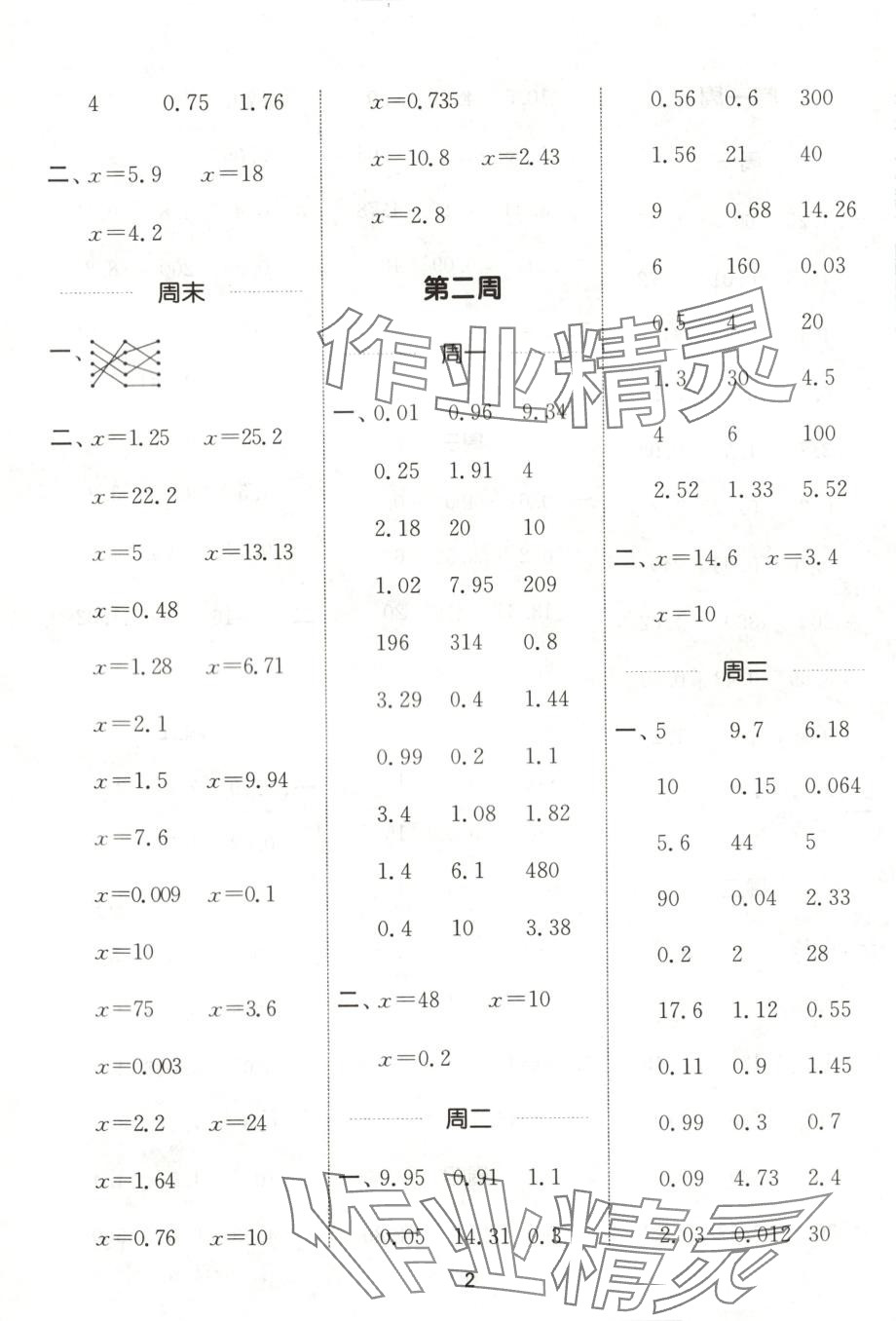2025年通城学典计算能手四年级数学下册青岛版 第2页