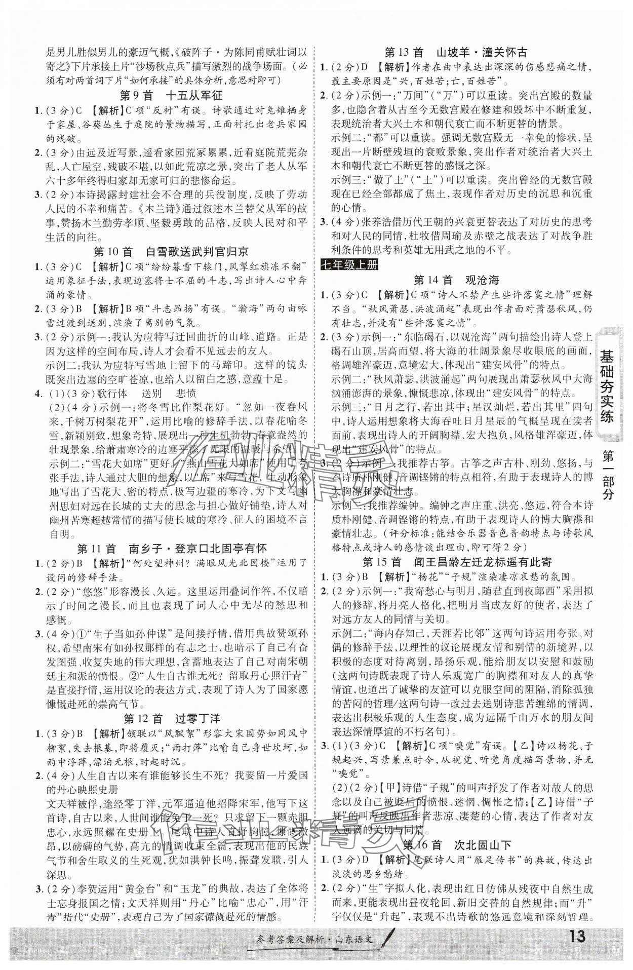 2024年一戰(zhàn)成名考前新方案語(yǔ)文山東專版 第13頁(yè)