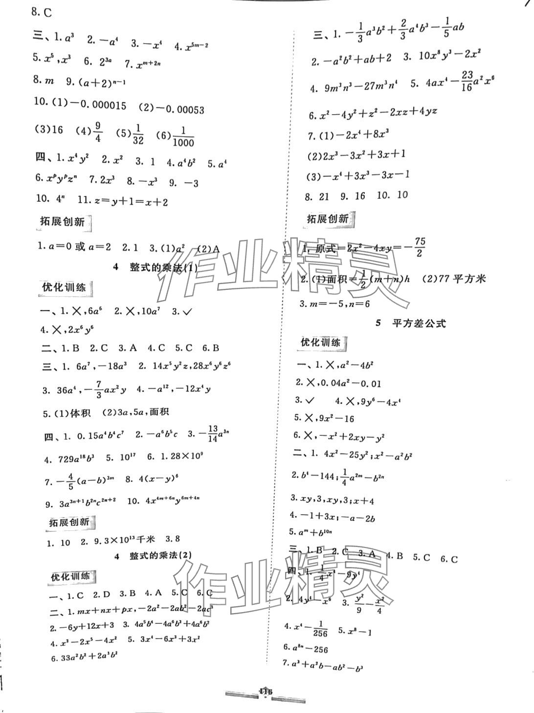 2024年同步拓展與訓(xùn)練七年級(jí)數(shù)學(xué)下冊(cè)北師大版 第2頁(yè)