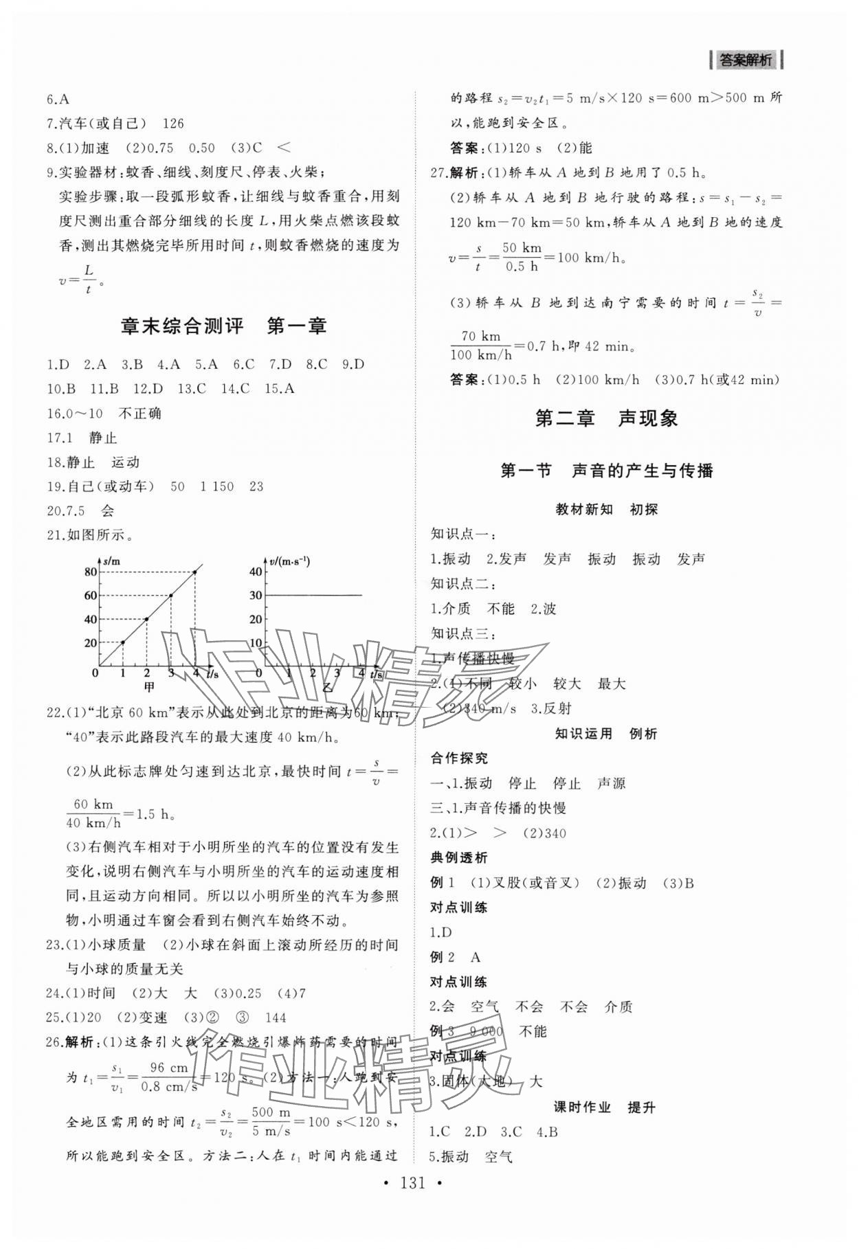 2024年同步練習(xí)冊(cè)山東人民出版社八年級(jí)物理上冊(cè)魯科版54制 第3頁