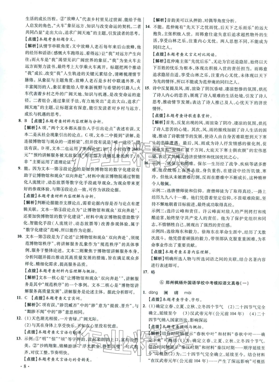 2026年初中毕业升学真题详解语文河南专版 第8页