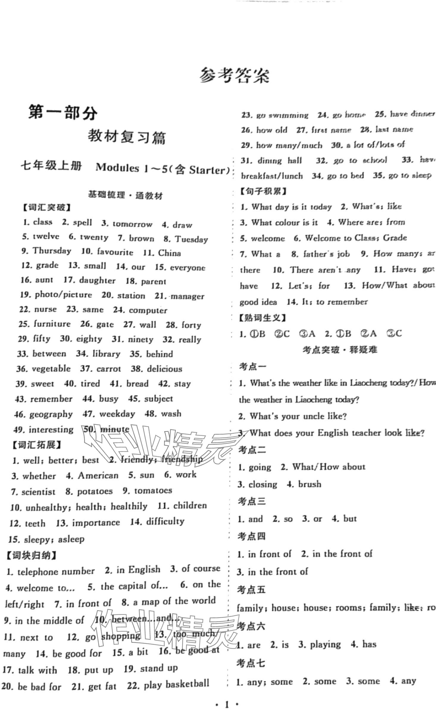 2024年初中總復(fù)習(xí)山東畫報(bào)出版社英語中考 第1頁(yè)