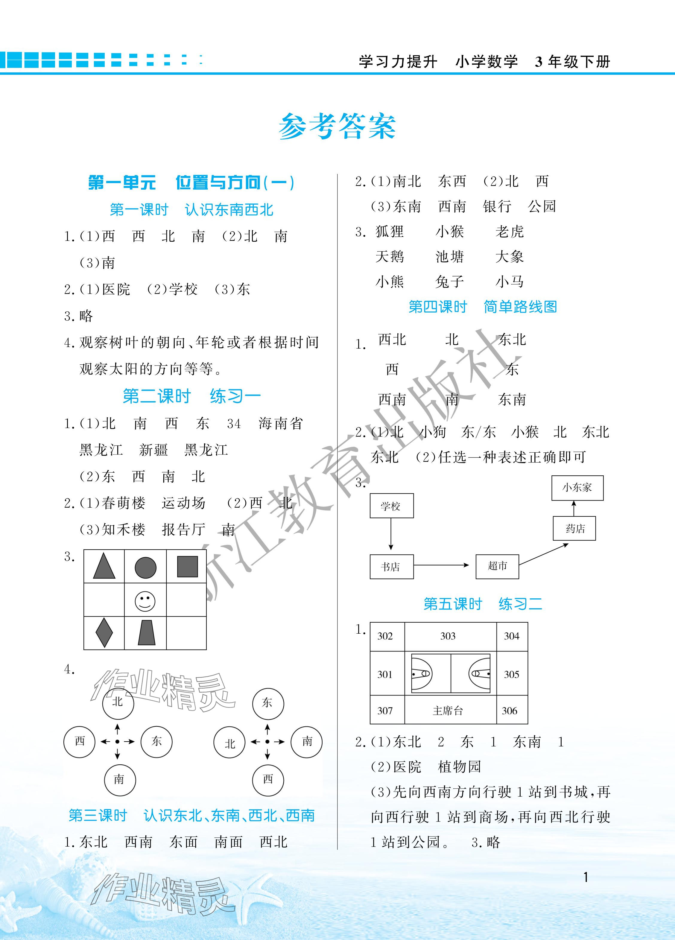 2024年學(xué)習(xí)力提升三年級(jí)數(shù)學(xué)下冊(cè)人教版 參考答案第1頁(yè)