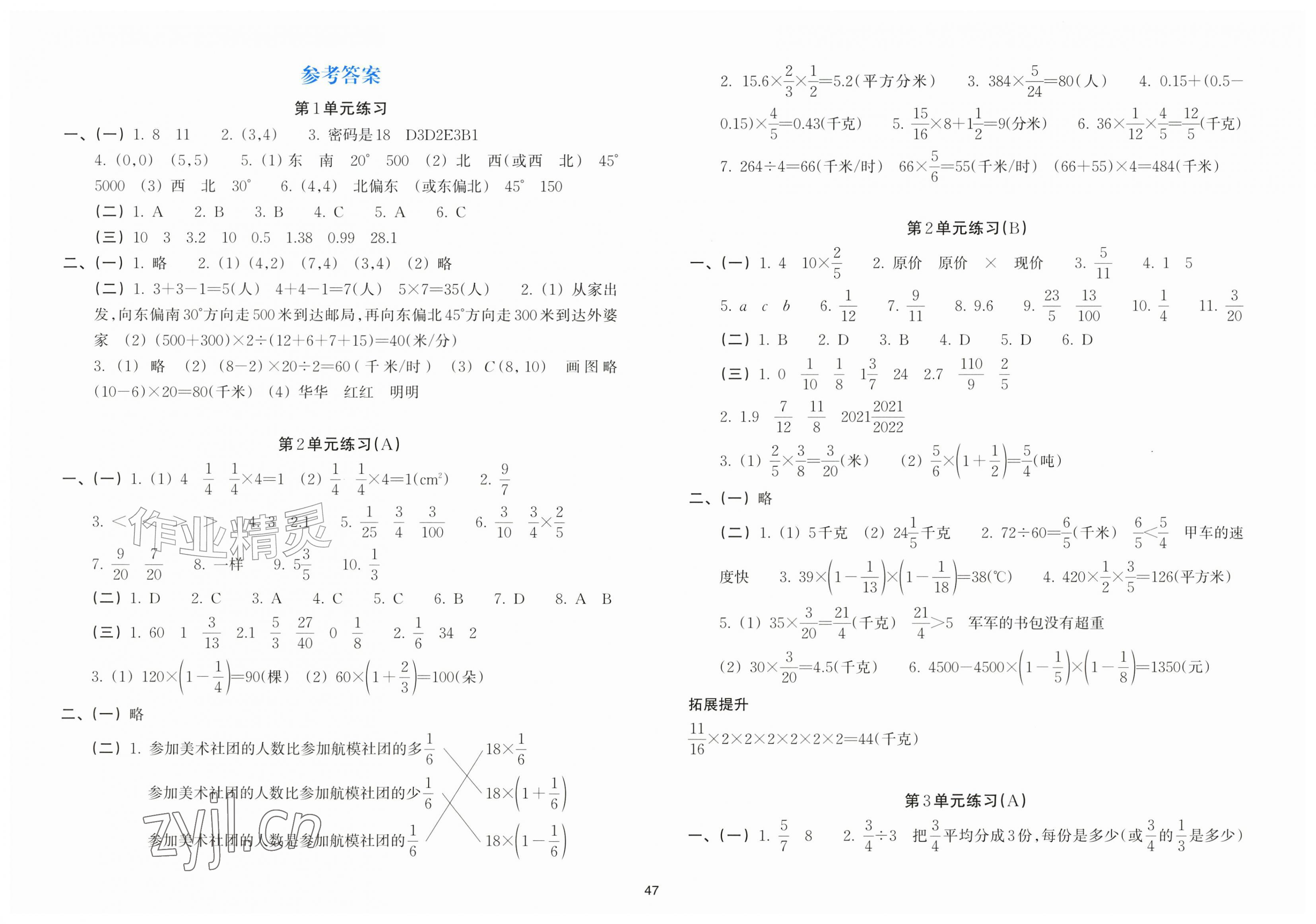 2026年新编单元能力训练卷六年级数学上册人教版&nbsp;第1页