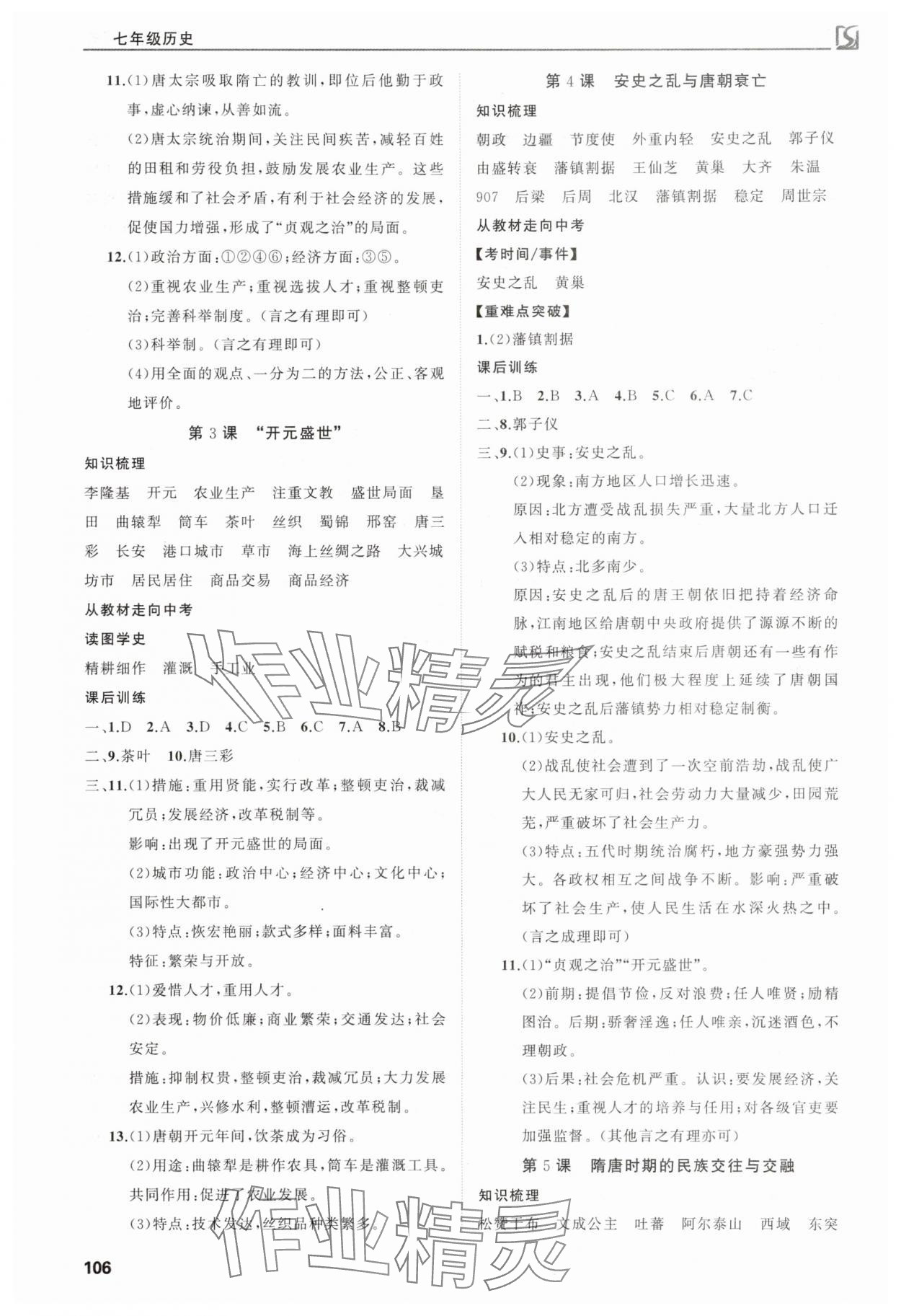 2025年高效通教材精析精练七年级历史下册人教版 第2页