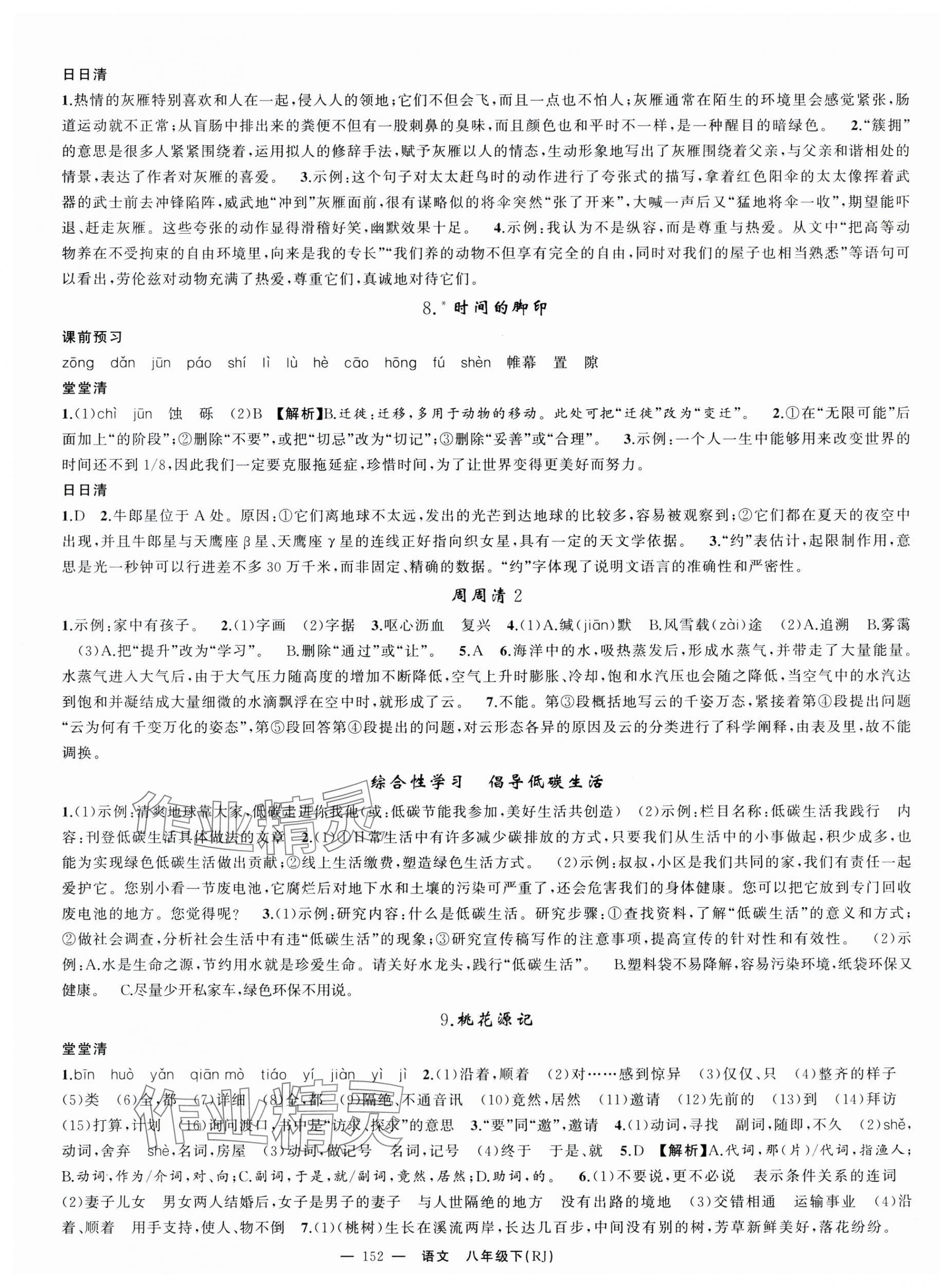 2025年四清导航八年级语文下册人教版湖北专版 第4页