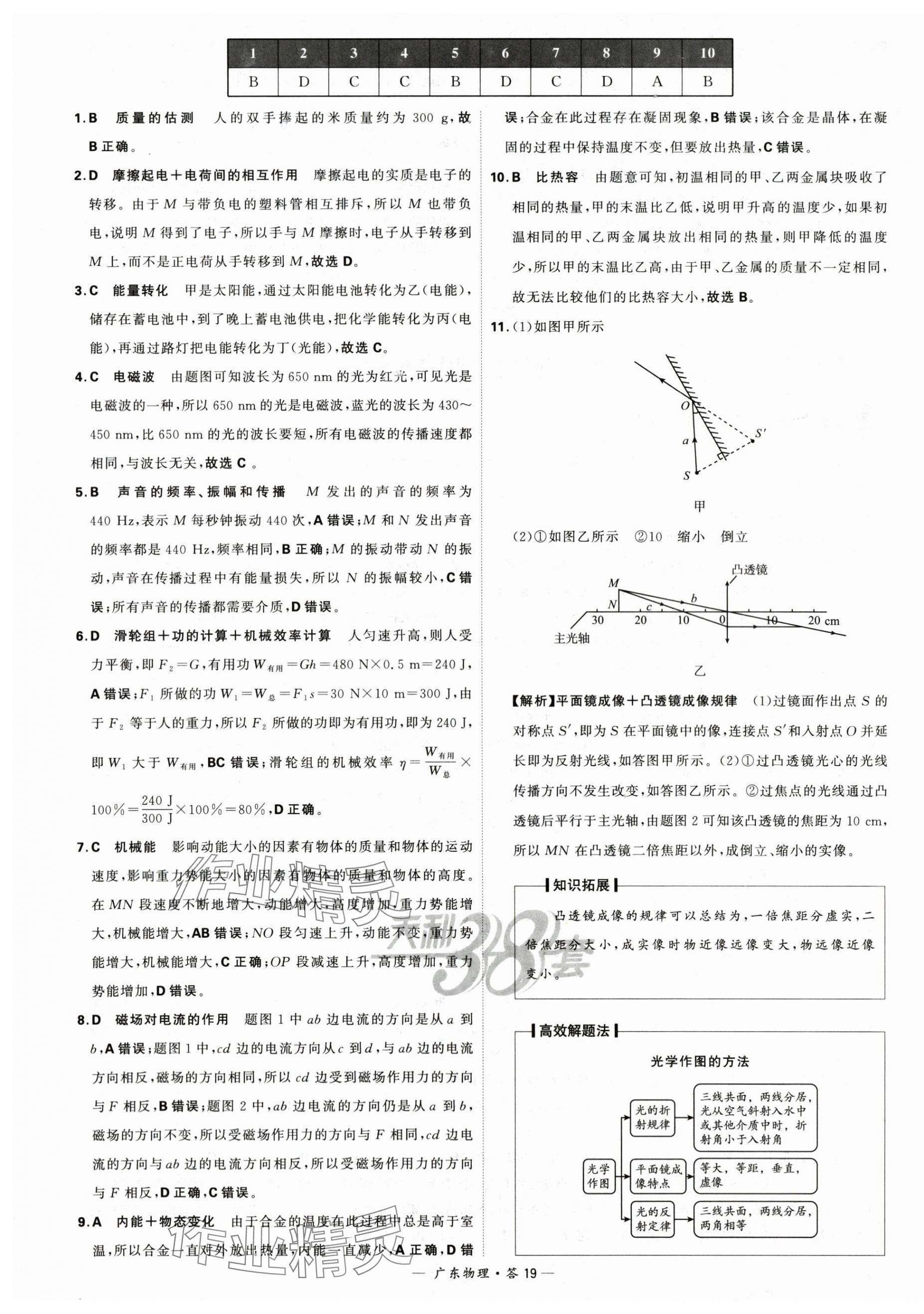 2024年天利38套中考试题精选物理广东专版 第19页