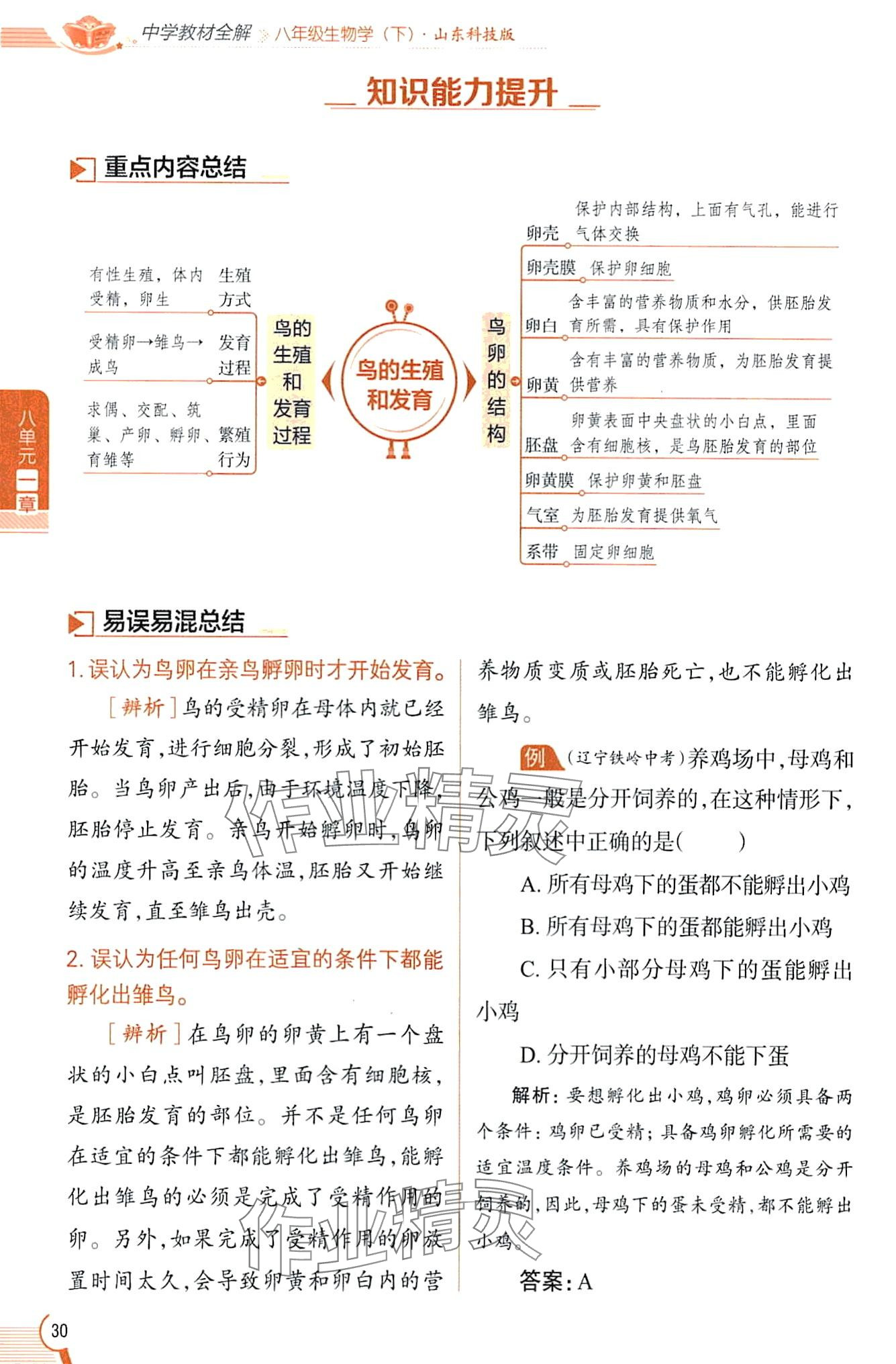 2024年教材課本八年級生物下冊魯科版五四制 第30頁