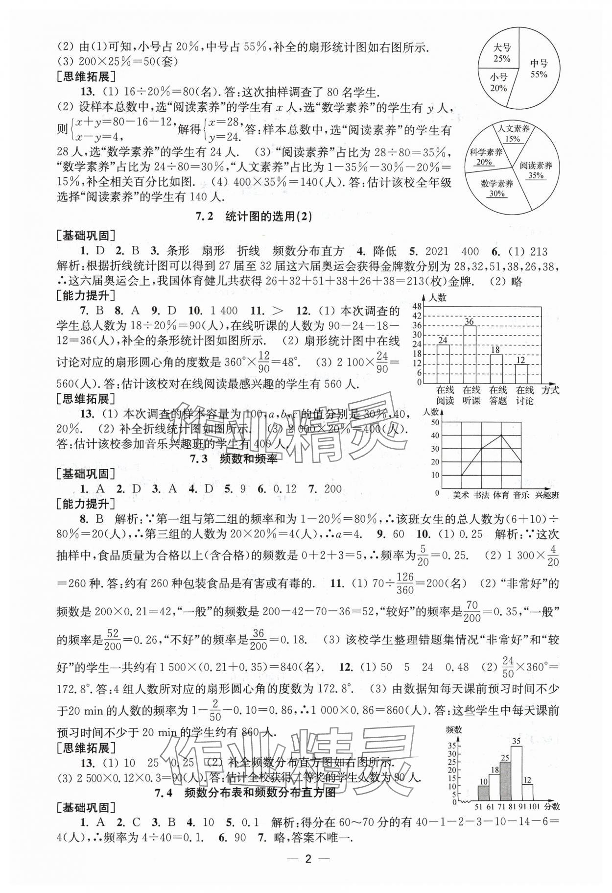 2024年创新课时作业八年级数学下册苏科版 第2页