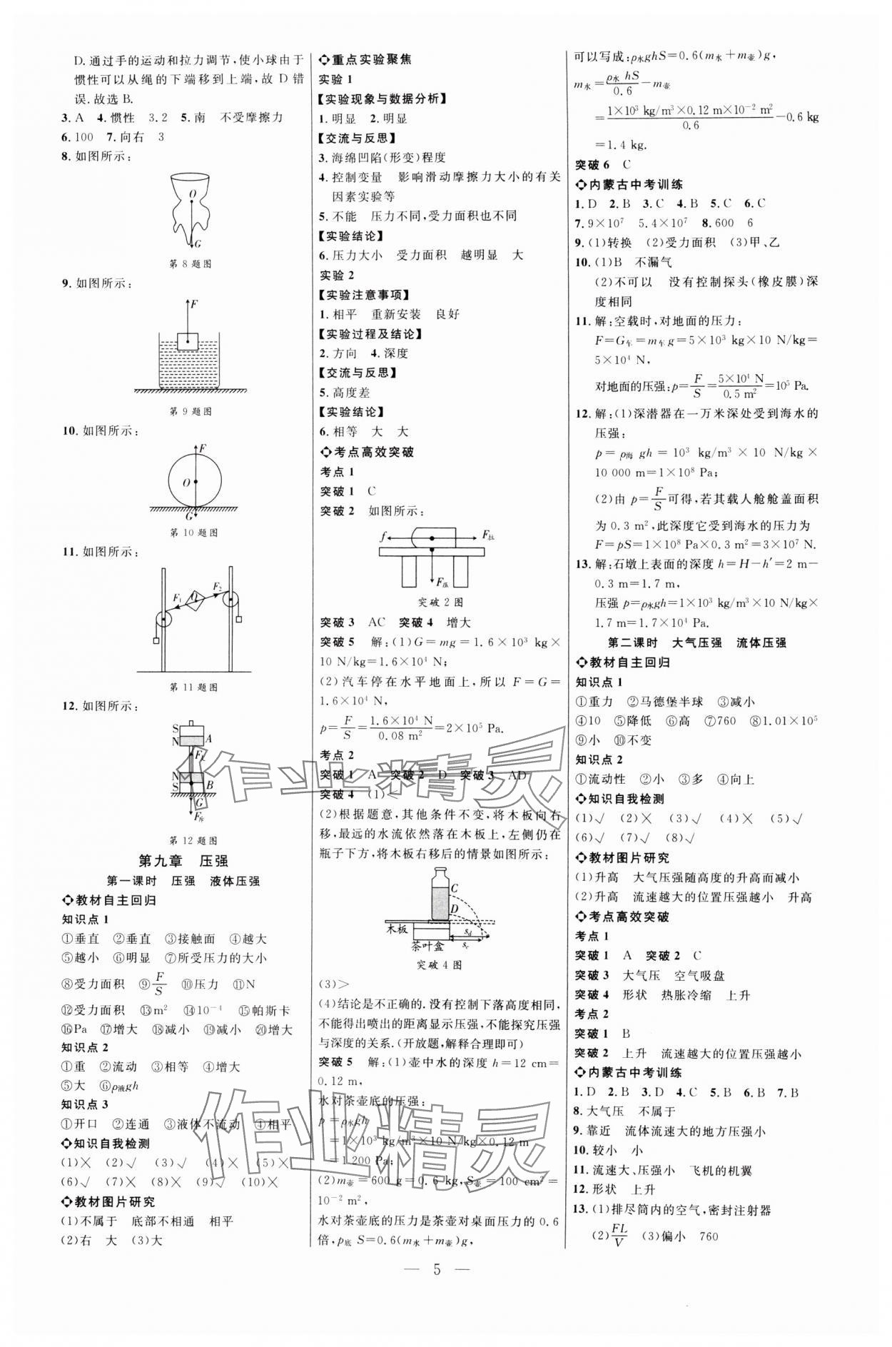 2025年全程導(dǎo)航初中總復(fù)習(xí)物理人教版內(nèi)蒙古專版 第5頁