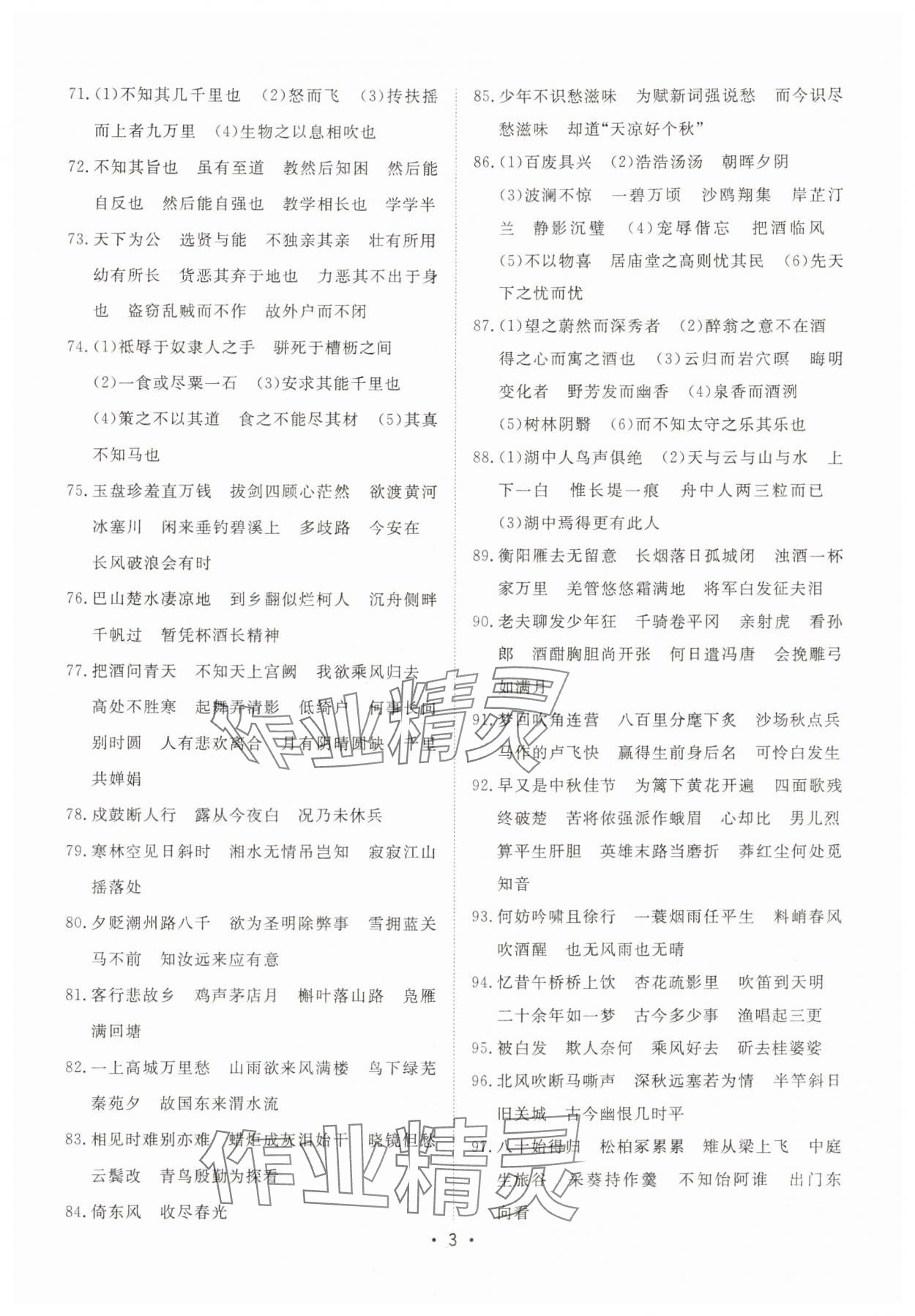 2024年湖北新中考備考與指導(dǎo)語文 參考答案第3頁
