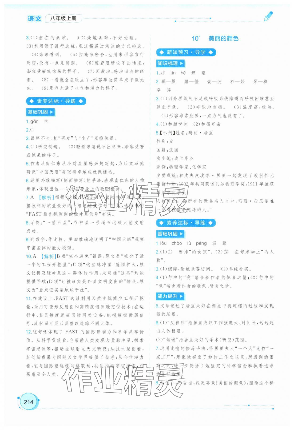 2025年新课程学习与测评同步学习八年级语文上册人教版 第6页
