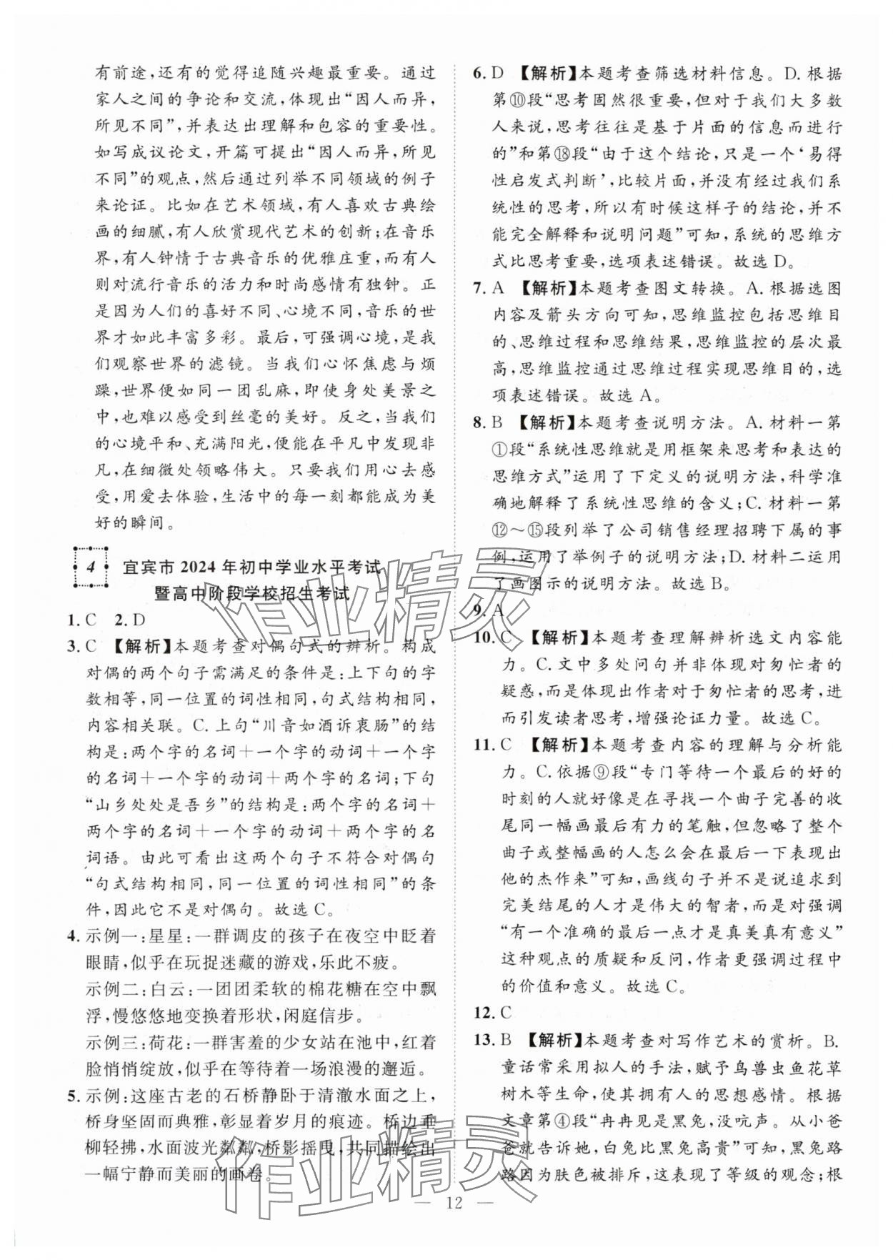 2025年四川中考全國中考試題薈萃語文 第12頁