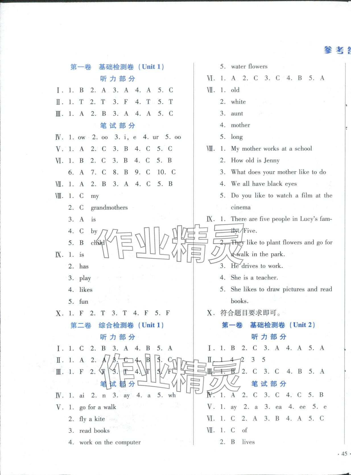 2025年单元检测卷五年级英语上册冀教版 第1页