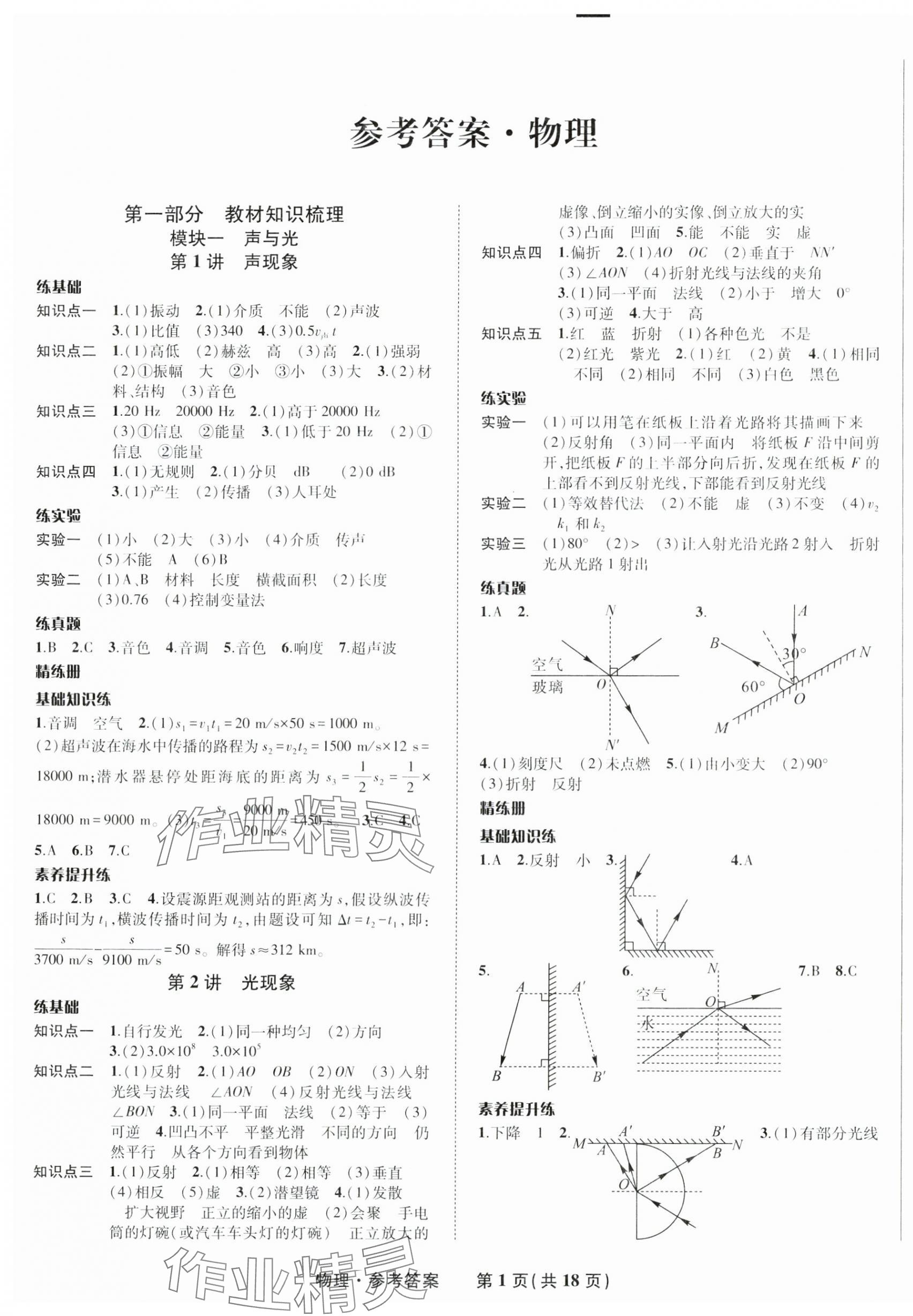 2025年九年級畢業(yè)班綜合練習(xí)與檢測物理 第1頁