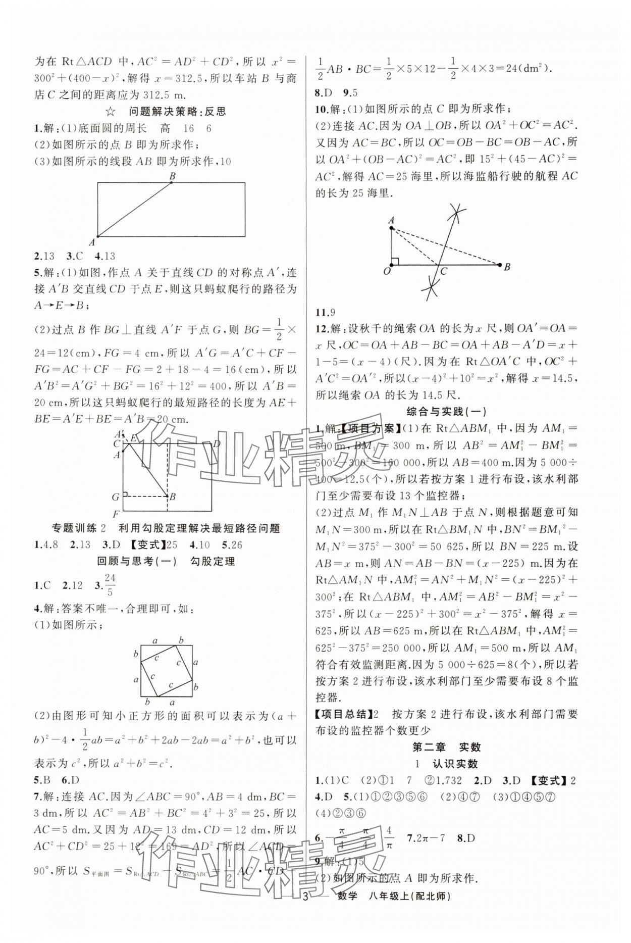 2025年四清導(dǎo)航八年級數(shù)學(xué)上冊北師大版 第3頁