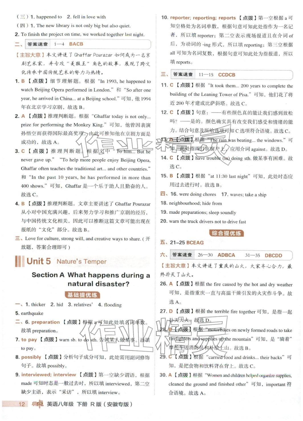 2025年综合应用创新题典中点八年级英语下册人教版安徽专版 第12页