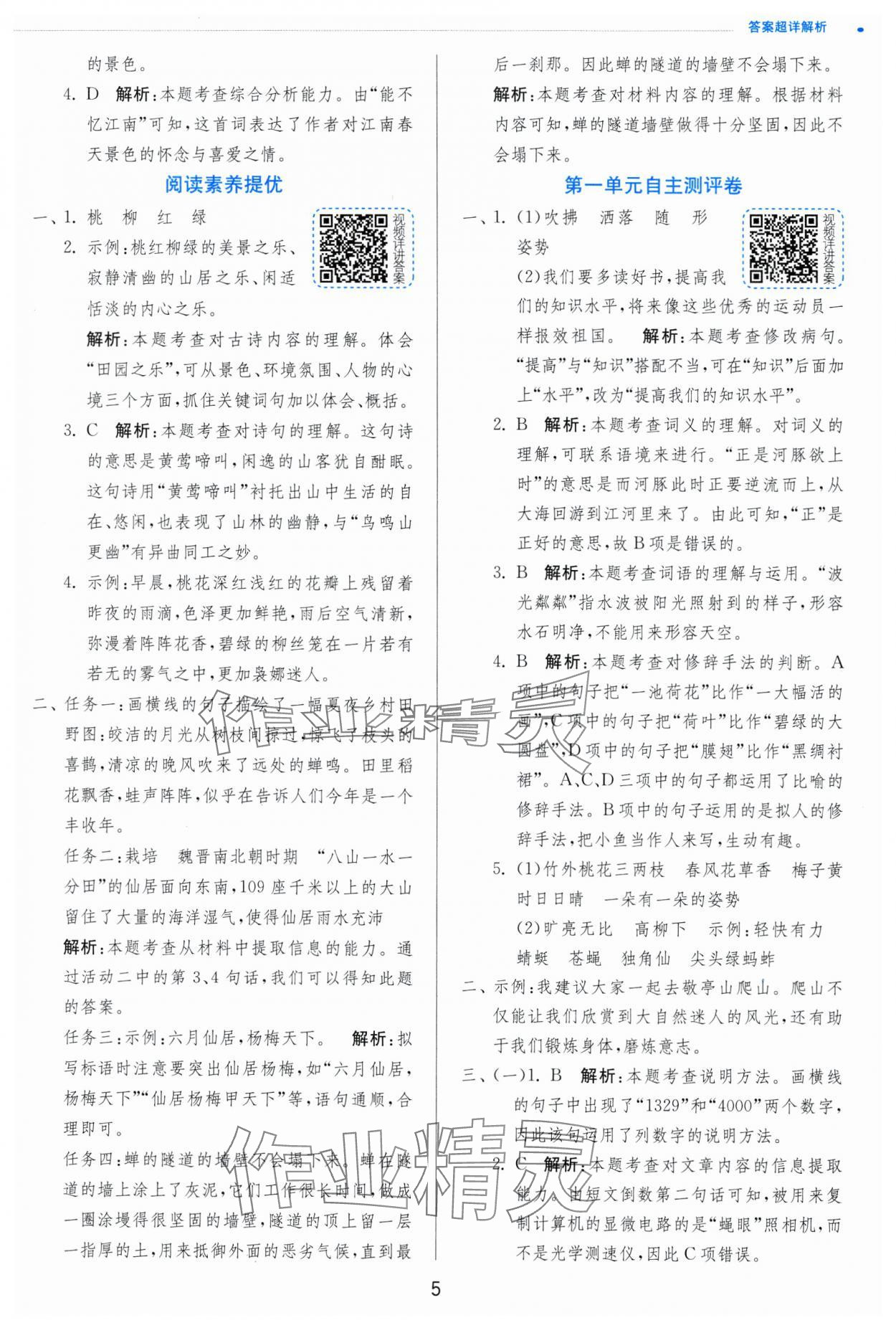 2025年实验班提优训练三年级语文下册人教版 第5页