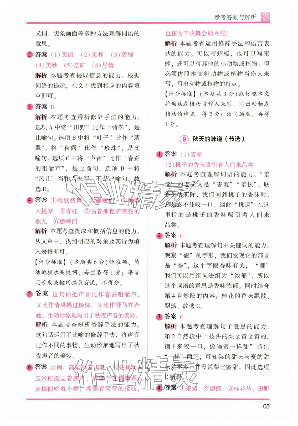 2025年木頭馬閱讀力測評三年級語文人教版A版武漢專版 第5頁
