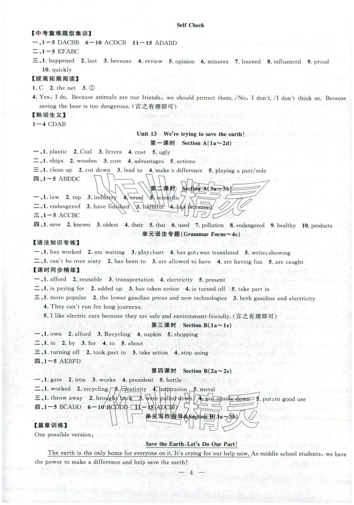 2026年课时夺冠九年级英语下册人教版河南专版&nbsp;第4页