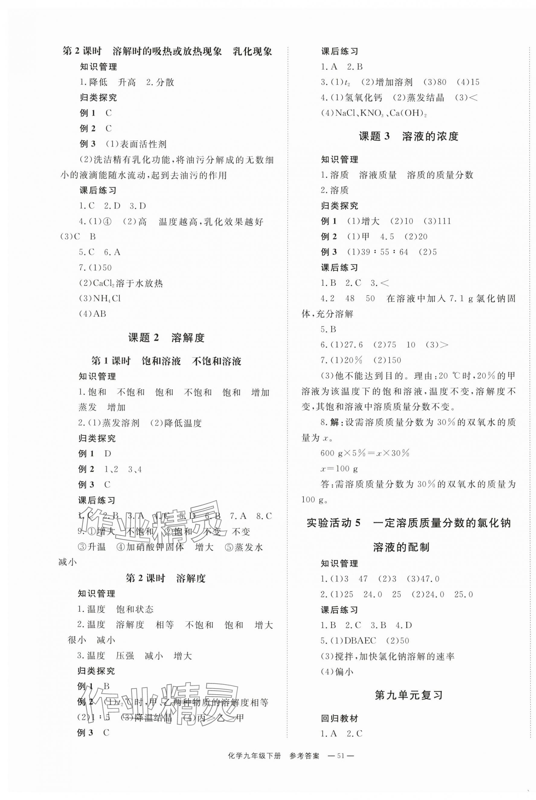 2024年全效學(xué)習(xí)同步學(xué)練測(cè)九年級(jí)化學(xué)下冊(cè)人教版 第3頁(yè)