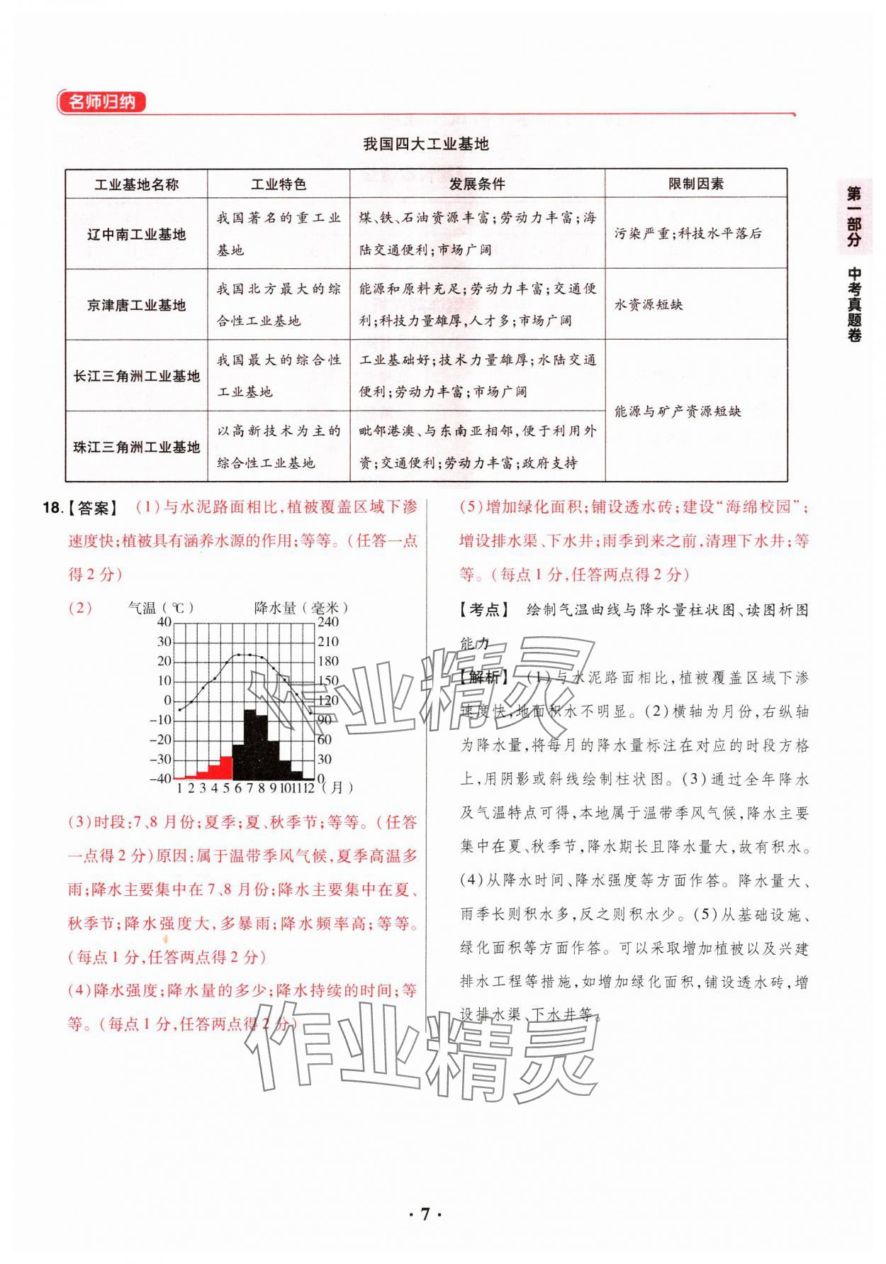 2024年晉一中考山西真題地理 參考答案第7頁