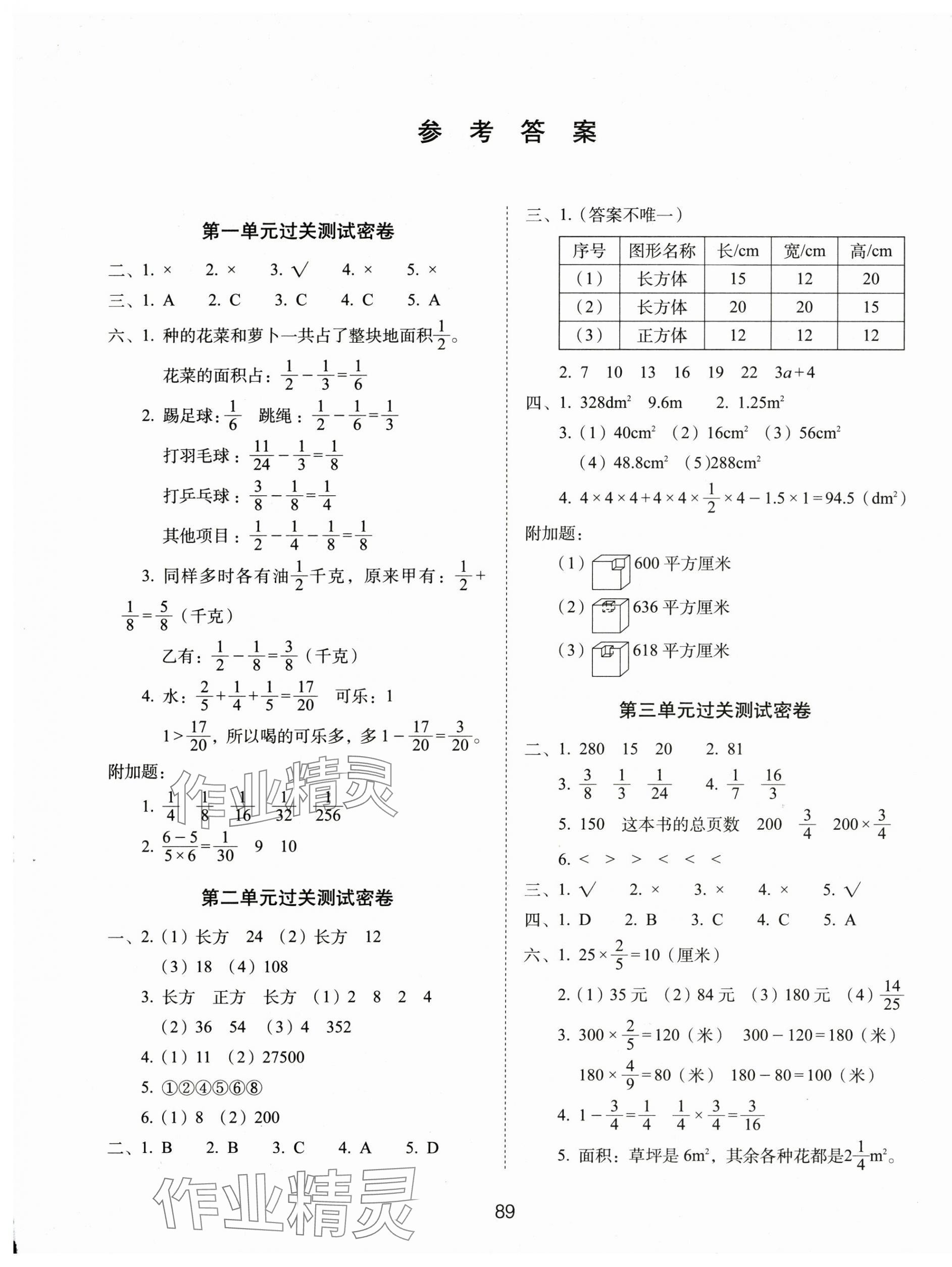 2025年期末沖刺100分完全試卷五年級(jí)數(shù)學(xué)下冊(cè)北師大版 第1頁(yè)