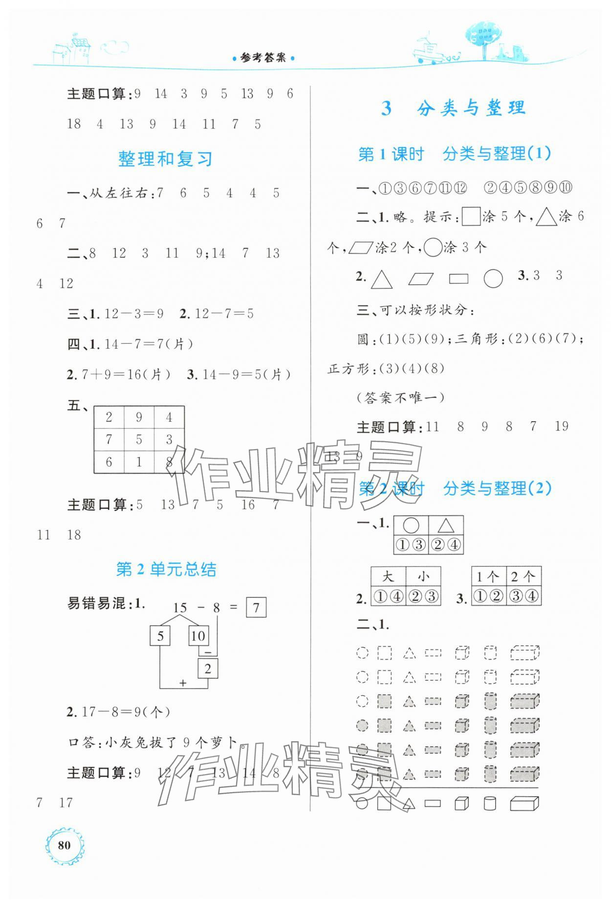 2024年同步學(xué)習(xí)目標(biāo)與檢測(cè)一年級(jí)數(shù)學(xué)下冊(cè)人教版 第4頁(yè)