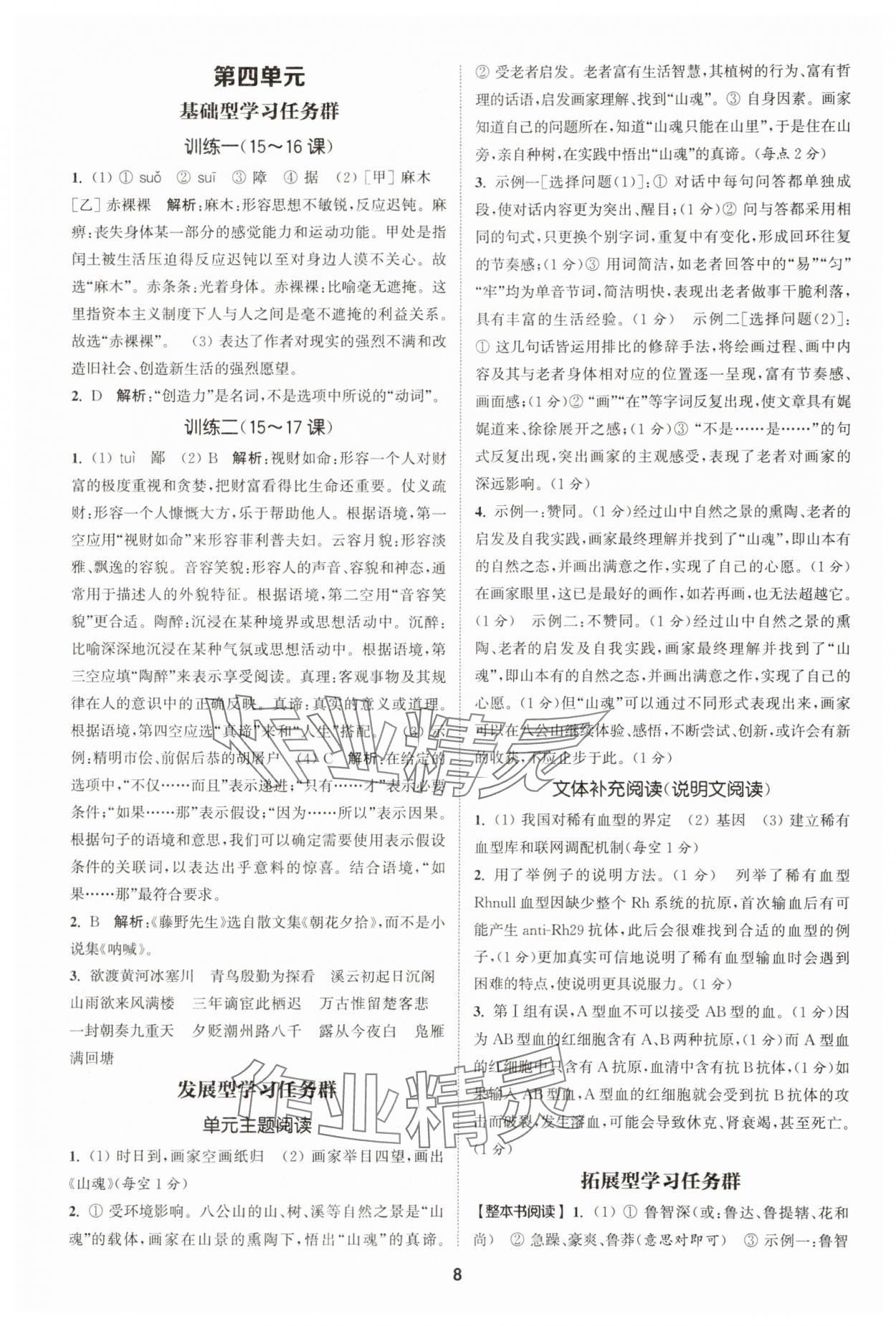 2025年拔尖特訓(xùn)九年級語文人教版 第8頁