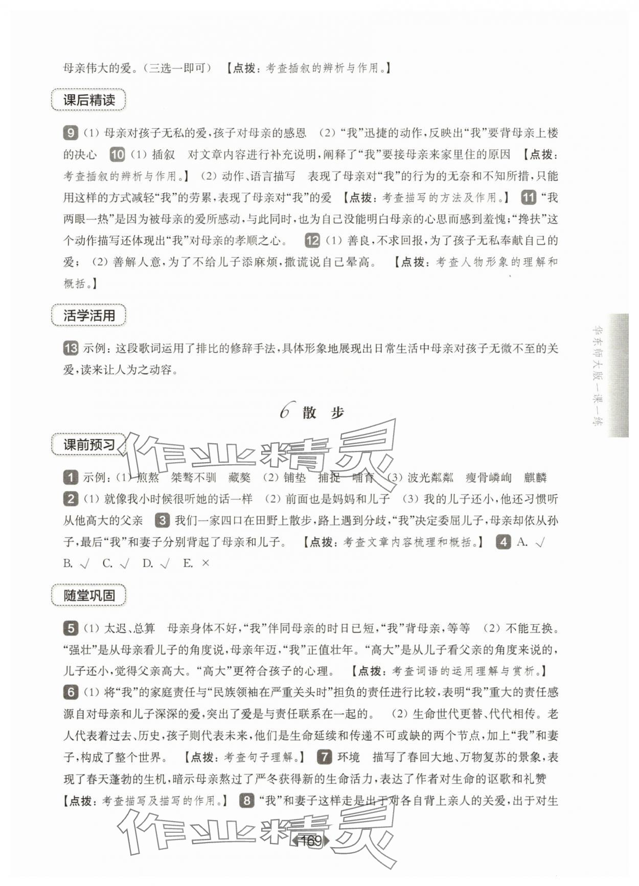 2025年華東師大版一課一練七年級語文上冊人教版五四制 第7頁